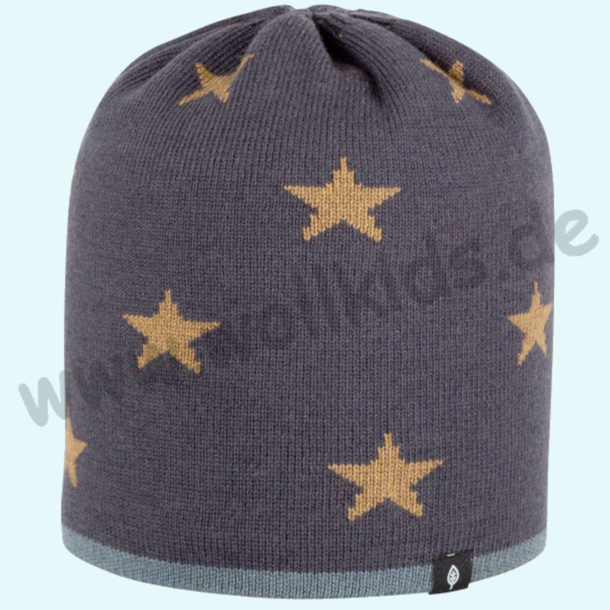 Dicke & warme Mädchen Wollmütze von Pure Pure aus Merinowolle Seide für den Winter - pink/lila geringelt 55/57
