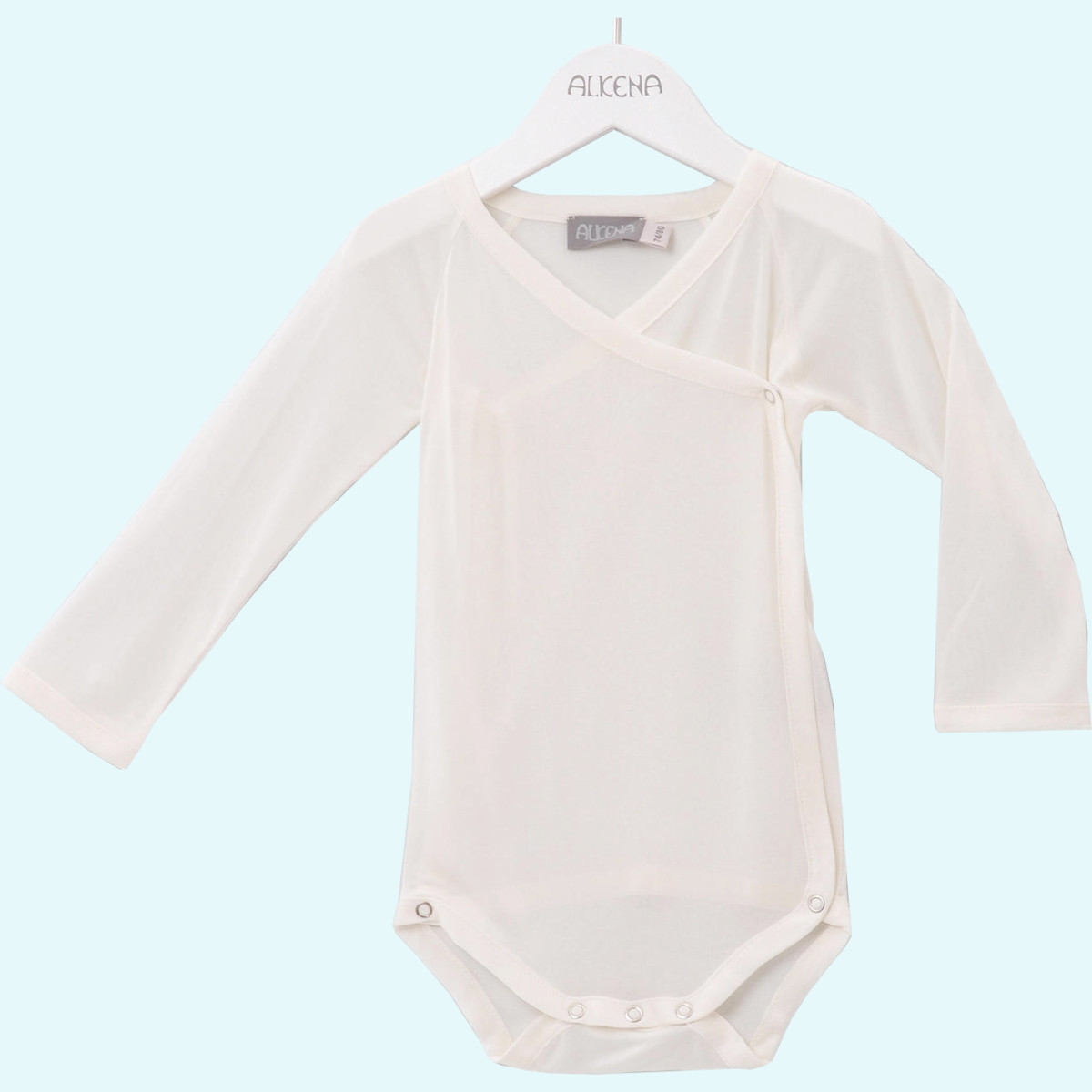 Sommer Wickelbody für Babys aus 100% organic Seide von Alkena - natur Sommer Wickelbody in natur für Babys aus 100% organic Seide von Alkena