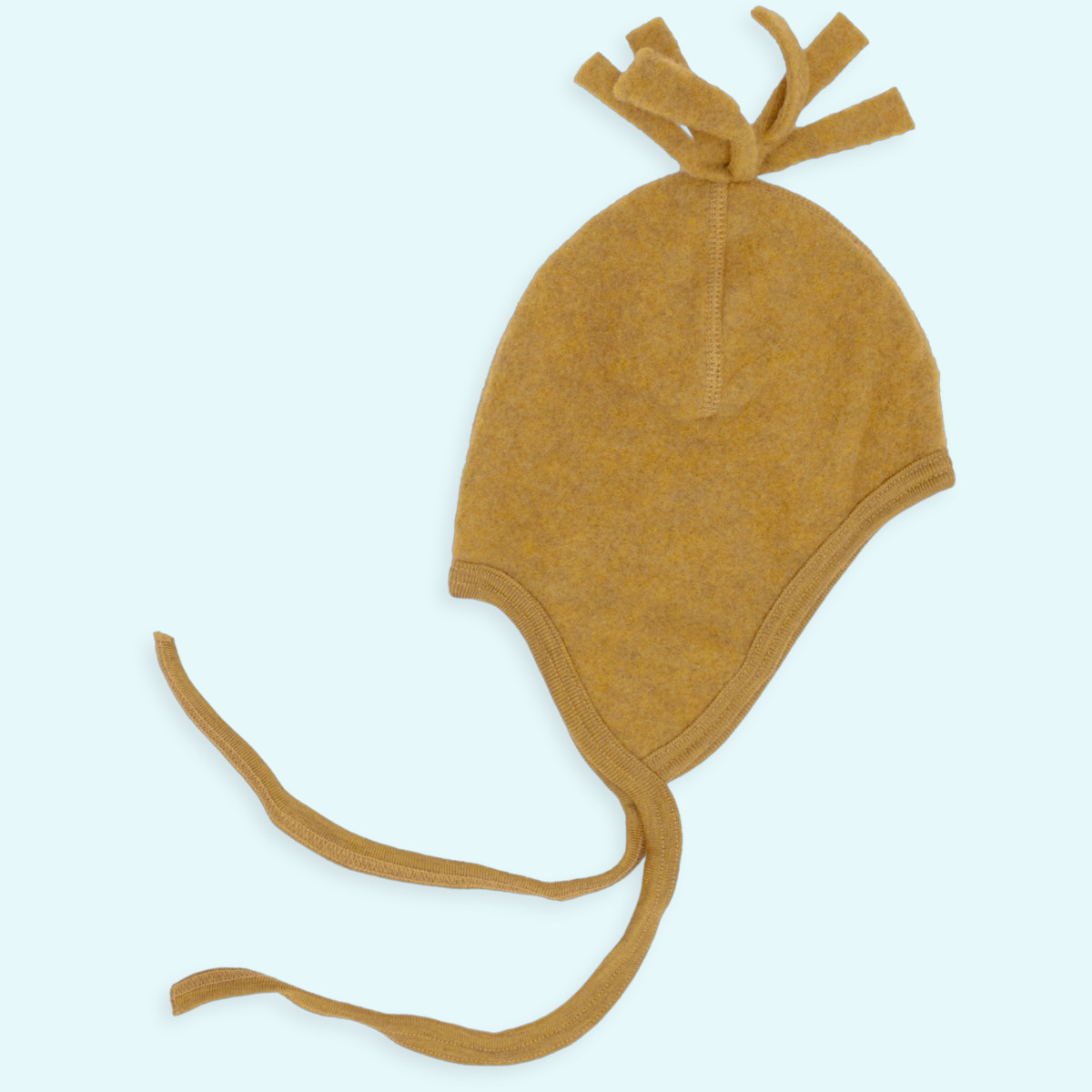 Wollfleece Mütze für Babys Baby Häubchen Wollfleece farbig uni IVN BEST