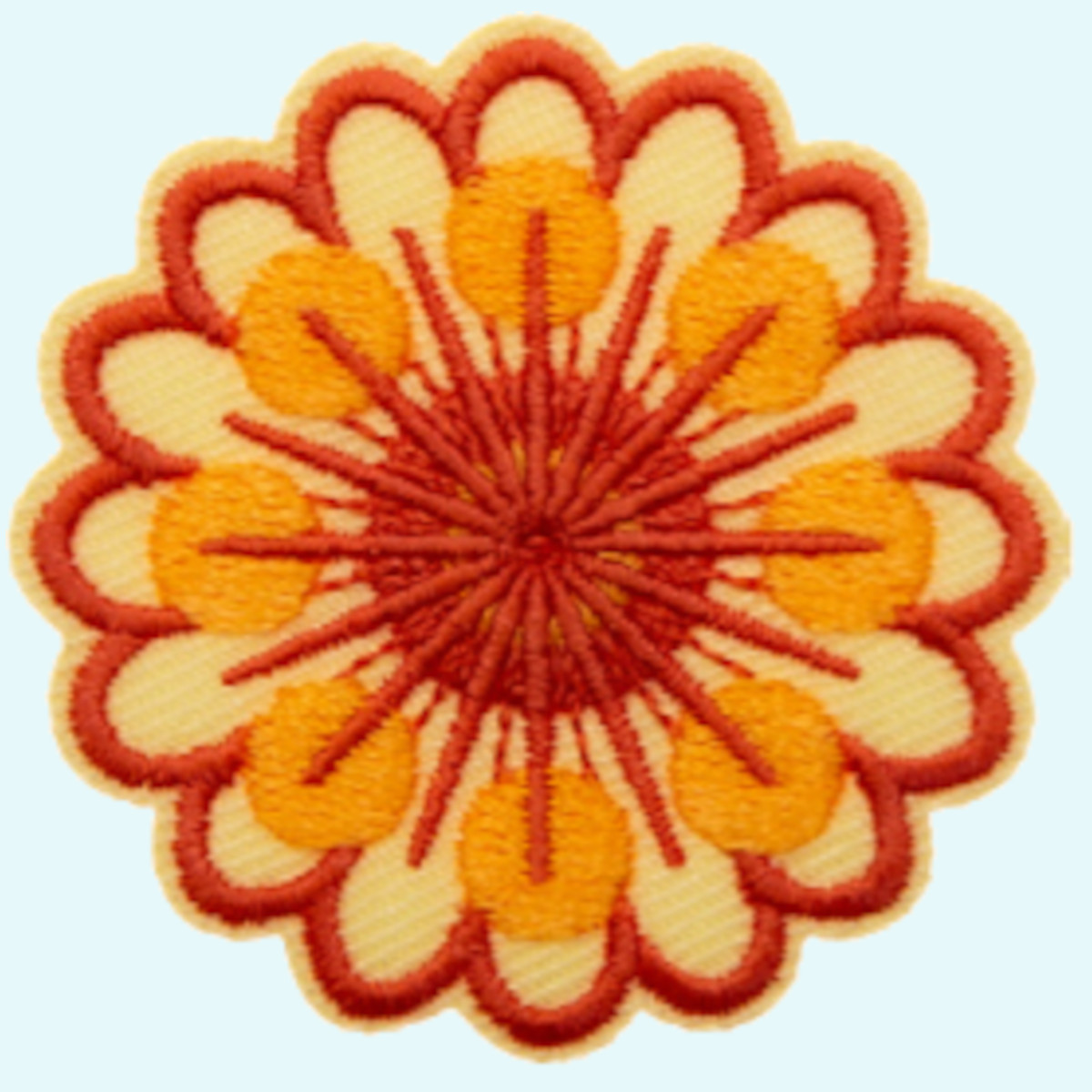 Veno Kinder & Erwachsenen Bügelapplikation Blume zum Aufbügeln auf Walk, Wollwalk, Kleidung & Stoff