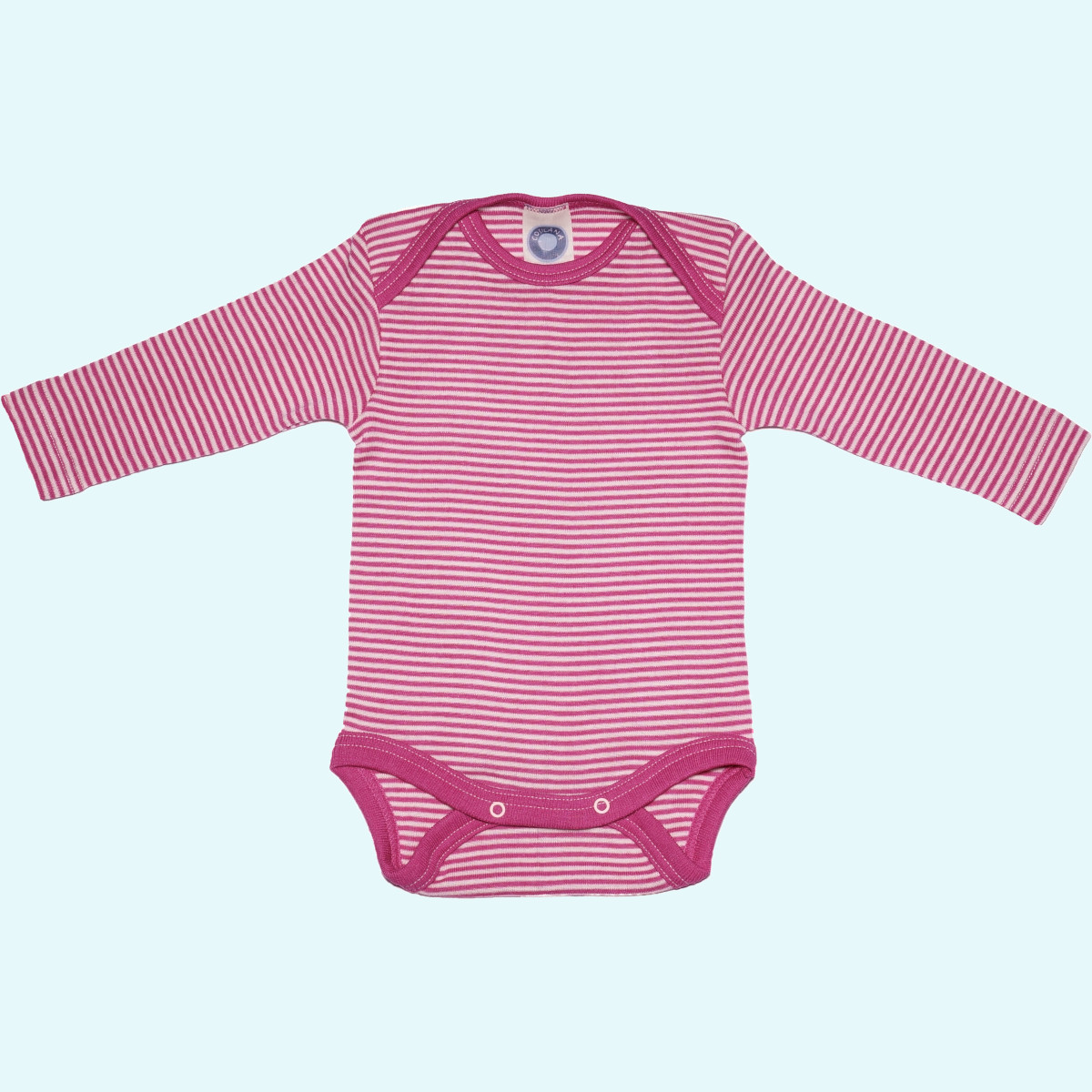 Cosilana Winter Baby Body Merino-Wolle/Seide Baby Body langarm geringelt von Cosilana aus BIO merino Schurwolle/Seide - ideal im Winter & bei empfindlicher Haut GOTS