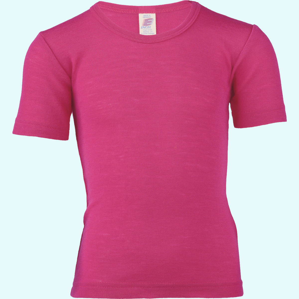 Engel Wolle/Seide Shirt für Kinder Kinder Shirt kurzarm Wolle Seide farbig uni GOTS