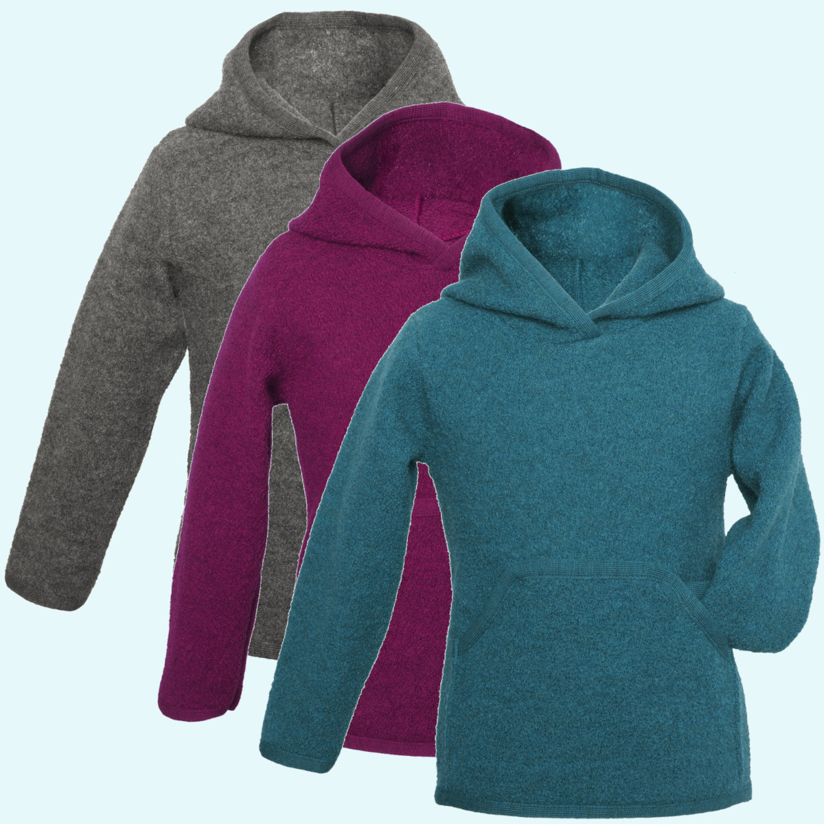Extra warmer Walk Hoody ❄ Walk Pullover ❄ Walkpulli aus BIO Schurwolle