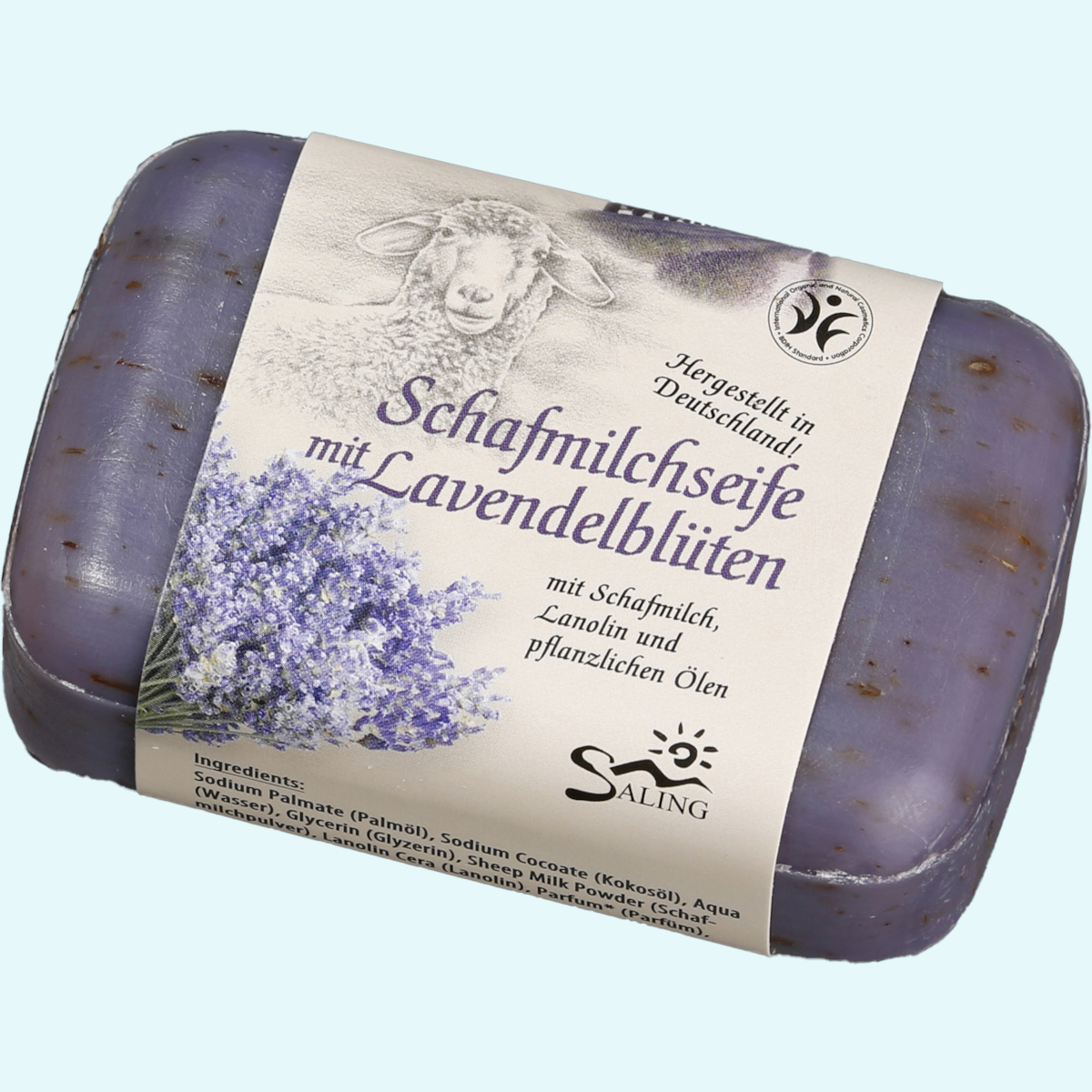 Saling Schafmilchseife - BDIH Zertifizierte Natur-Seifen mit Schafmilch 100g Stück