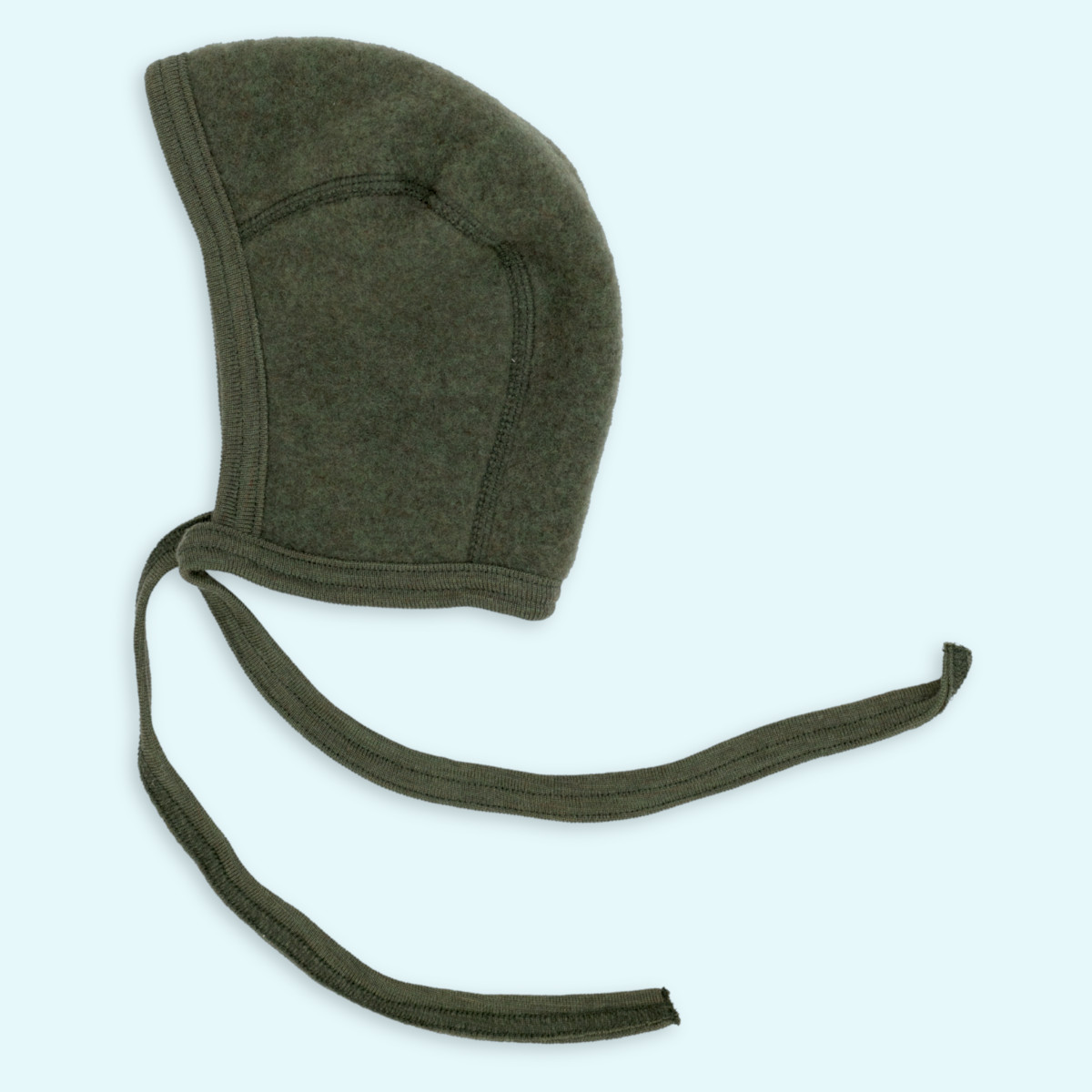 Engel Baby Mütze Wollfleece Baby Häubchen Wollfleece farbig uni IVN BEST