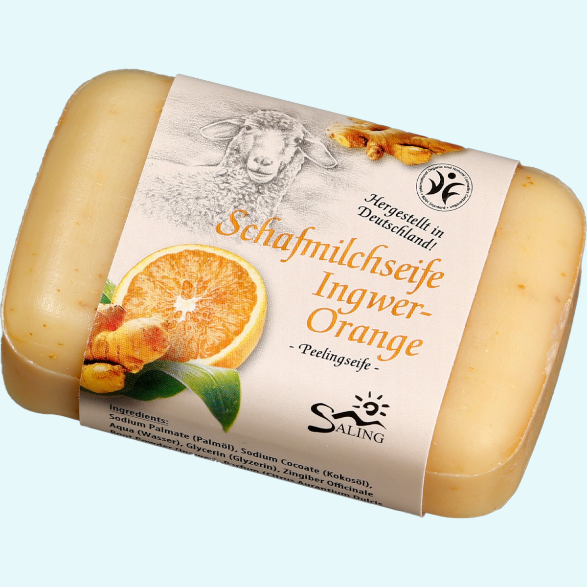 Saling Schafmilchseife - BDIH Zertifizierte Natur-Seifen mit Schafmilch 100g Stück