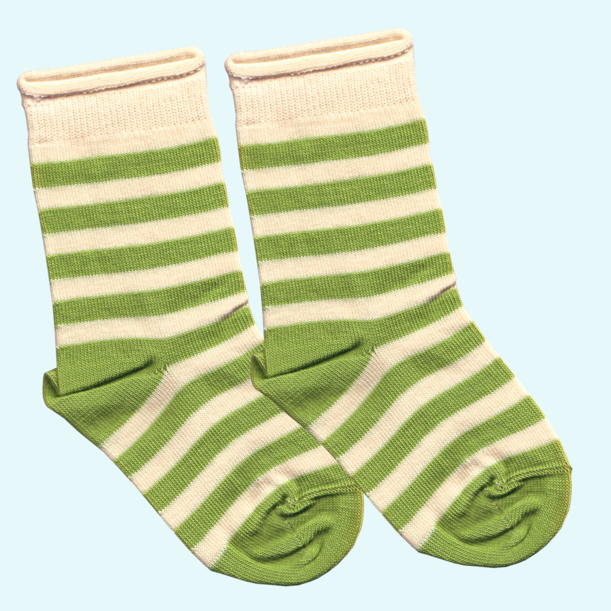 Süße Kinder Socken mit Rollsaum aus Bio Baumwolle - Grödo Fröhliche Socken mit Rollsaum für Kinder aus Bio Baumwolle von Grödo - geringelt
