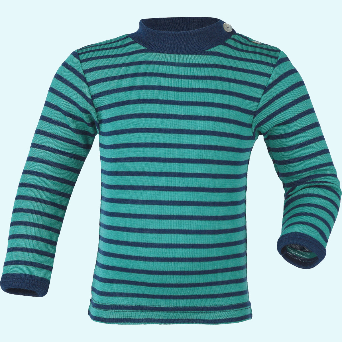 Zartes Baby Hemd-Shirt mit Stehkragen merino Wolle/Seide Engel Baby & Kinder Stehkragenhemd langarm von Engel aus kbT merino Schurwolle/Seide - ideal im Winter & bei empfindlicher Haut GOTS