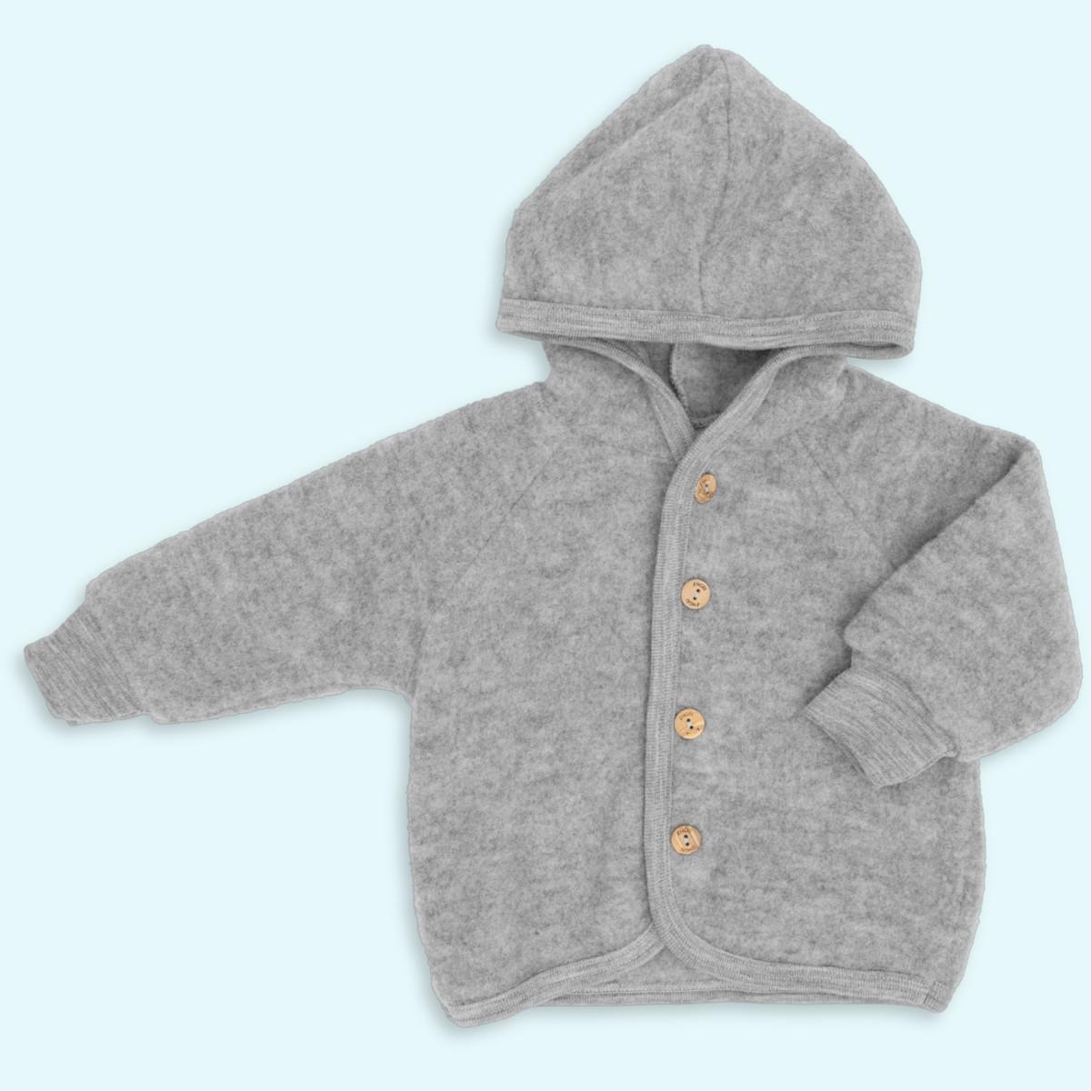 Wollfleece Jacke für Babys von Engel Baby- & Kinder-Kapuzenjacke Wollfleece farbig uni IVN BEST