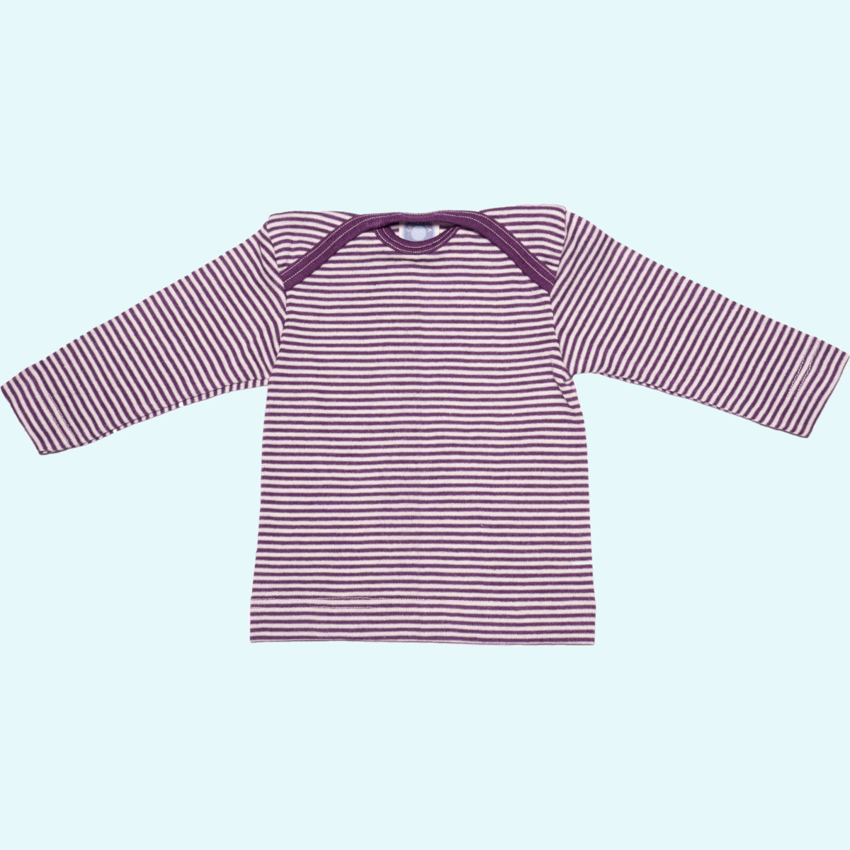 Kuscheliges Cosilana Baby Schlupfhemd Merinowolle Seide Baby langarm Schlupfhemd-Shirt geringelt von Cosilana aus BIO merino Schurwolle/Seide - ideal im Winter & bei empfindlicher Haut GOTS