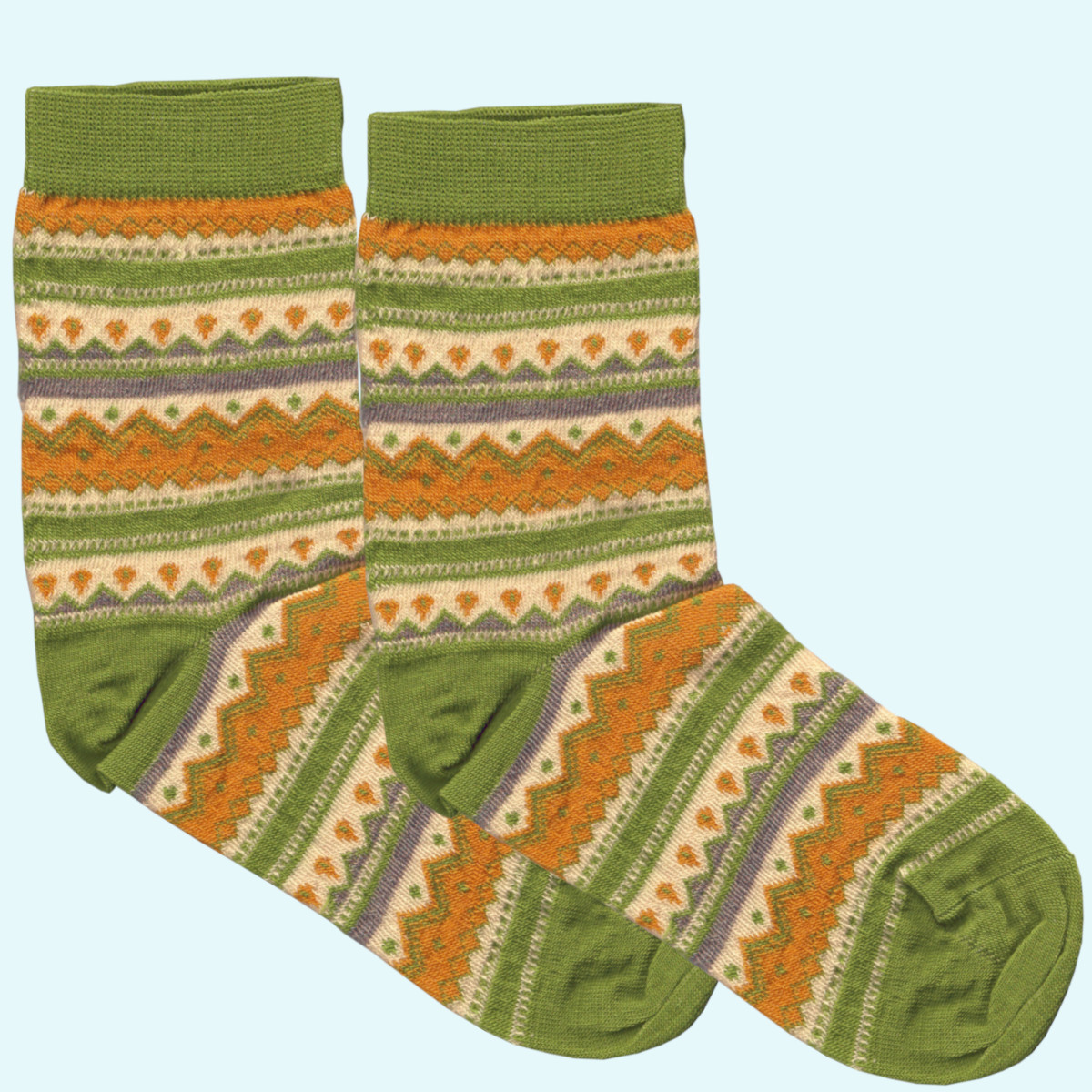 Damen Socken mit Norwegermuster aus Merinowolle - Grödo Kuschelwarme Socken mit Norwegermuster für Damen aus Merinowolle von Grödo