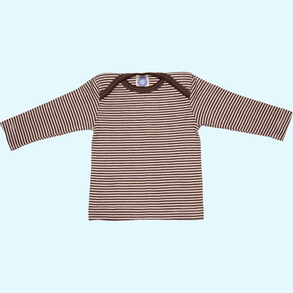 Kuscheliges Cosilana Baby Schlupfhemd Merinowolle Seide Baby langarm Schlupfhemd-Shirt geringelt von Cosilana aus BIO merino Schurwolle/Seide - ideal im Winter & bei empfindlicher Haut GOTS