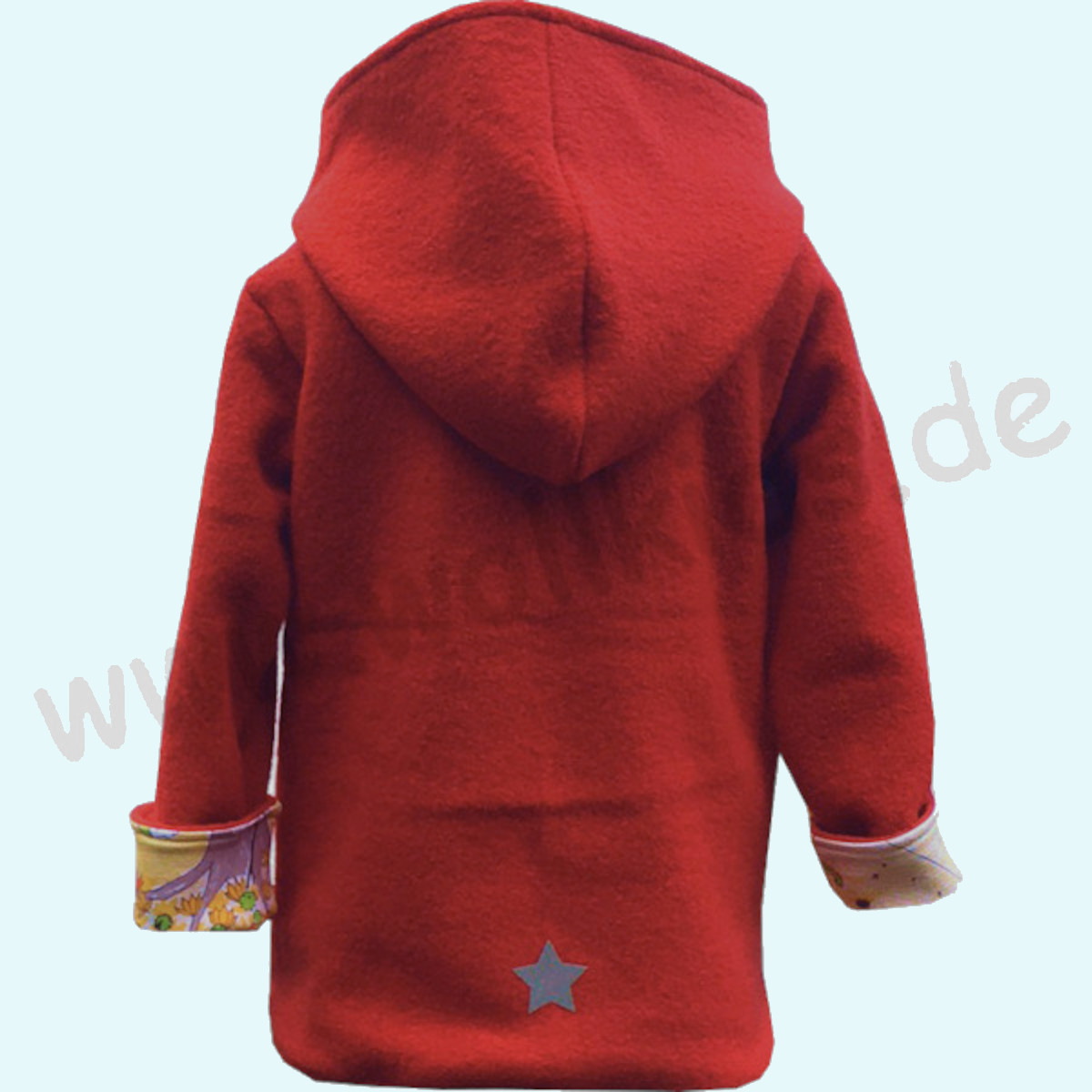 Wollkids Kinder Wollwalk Jacke gefüttert 100% Wolle - rot herbstabenteuer Wollkids Baby & Kinder Wollwalk Jacke gefüttert mit Reißverschluss & Kapuze 100% Schurwolle - rot