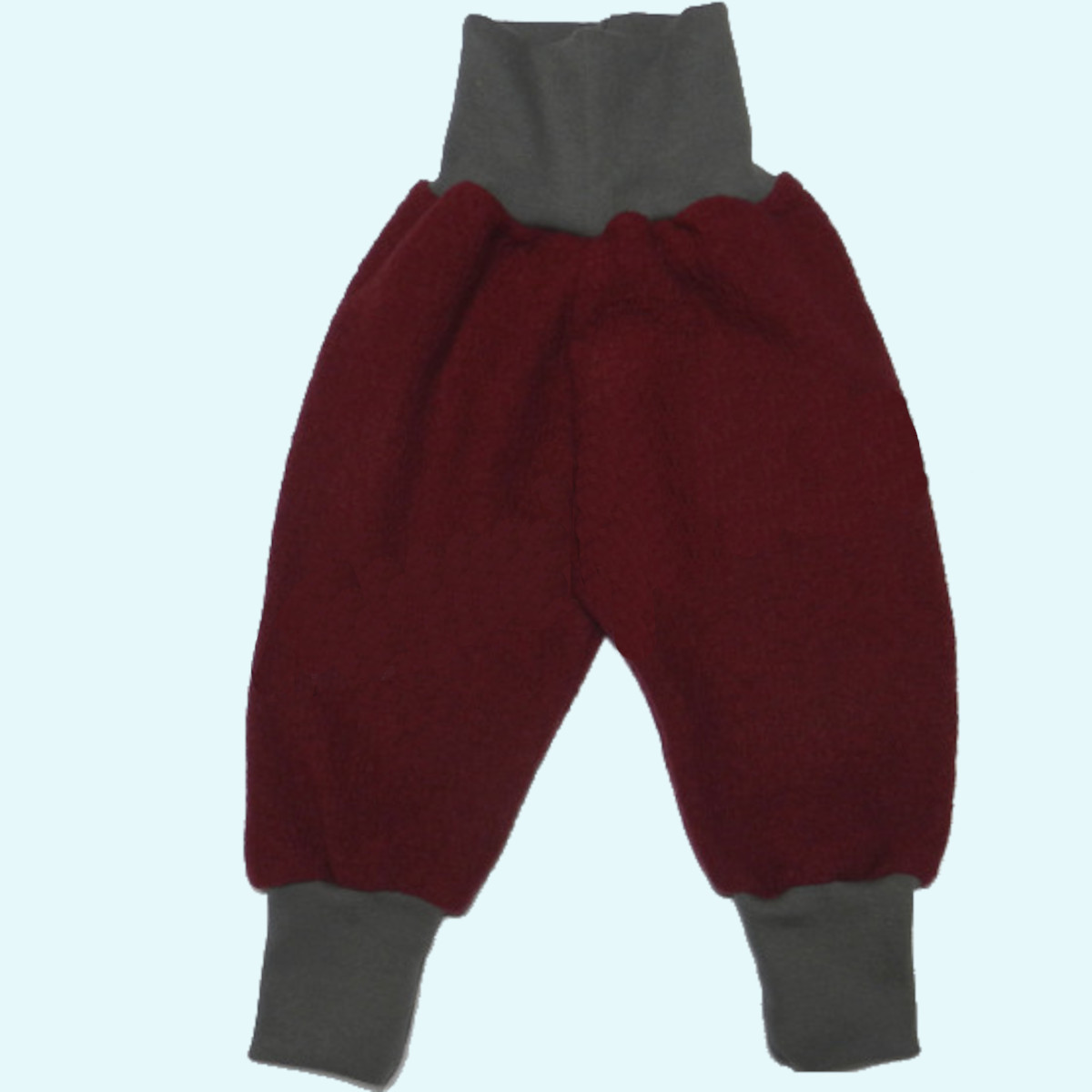 Warme Wollkids Kinder Wollwalk Pumphose Waldkindergarten - rot/grau Warme Wollkids Baby & Kinder Wollwalk Pumphose für den Waldkindergarten im Winter - Farbe rot/grau