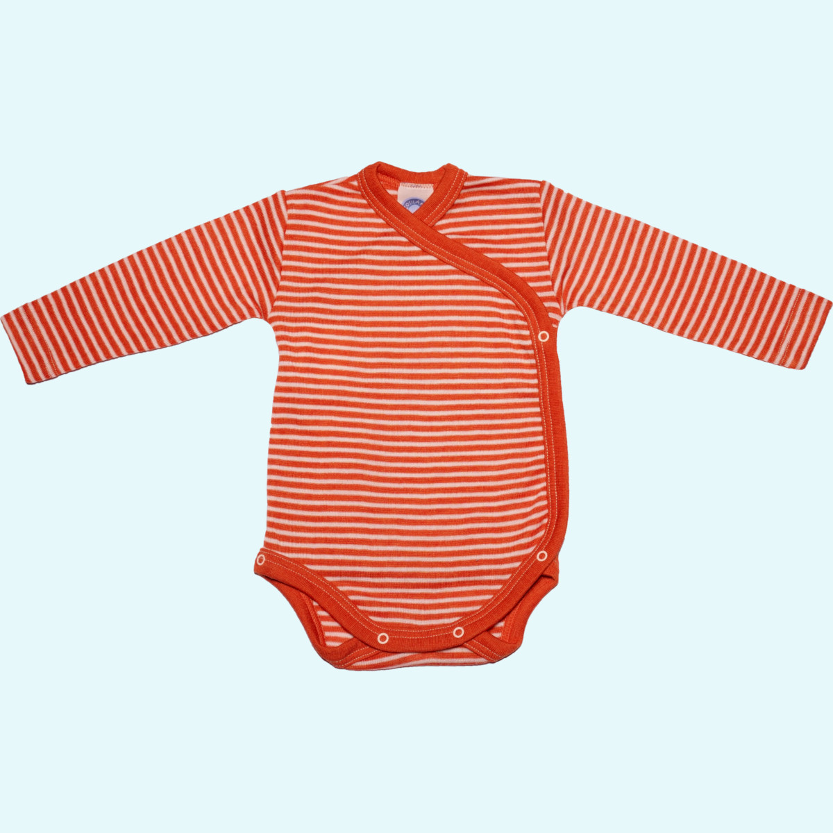 Weicher Cosilana Baby Wickelbody Merinowolle Seide Baby langarm Wickelbody geringelt von Cosilana aus BIO merino Schurwolle/Seide - ideal im Winter & bei empfindlicher Haut GOTS