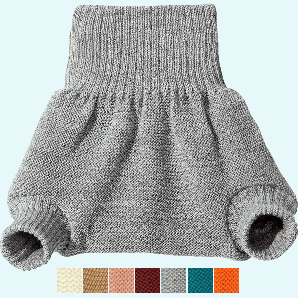Wollüberhose - Windelüberhose, doppelt gestrickt aus BIO Schurwolle von Disana