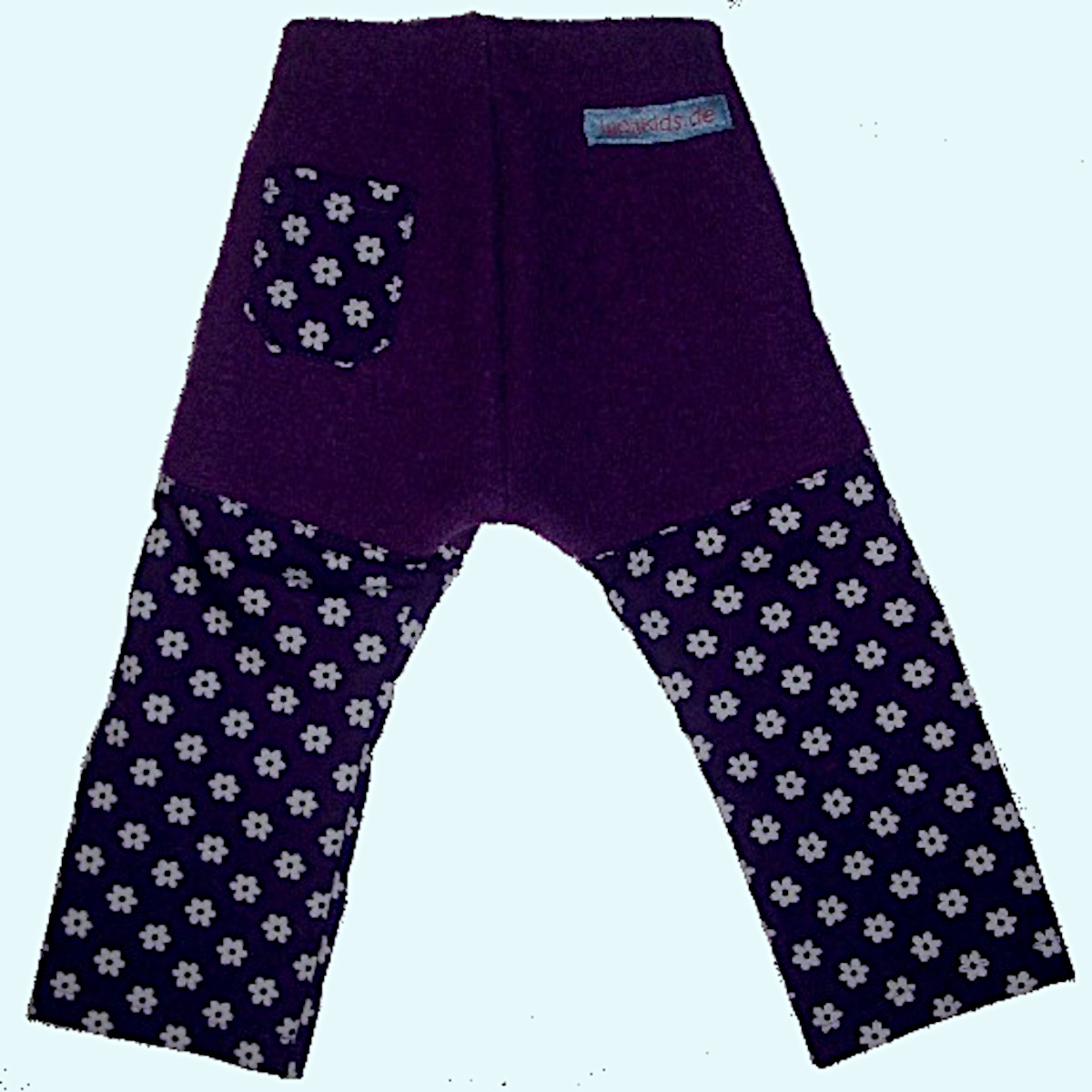 SALE Wollkids Baby Sommer Windel Wollüberhose lang 100% Wollwalk - lila SALE Wollkids Baby Sommer Wollüberhose lang für Windel & Stoffwindel aus 100% Wollwalk - lila Blumen