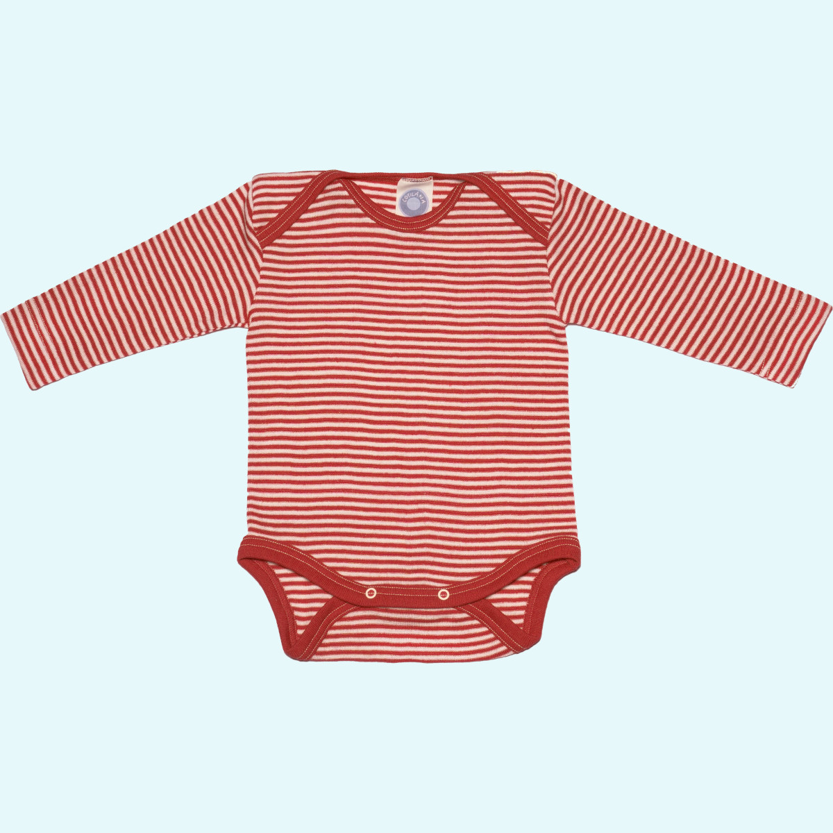 Cosilana Winter Baby Body Merino-Wolle/Seide Baby Body langarm geringelt von Cosilana aus BIO merino Schurwolle/Seide - ideal im Winter & bei empfindlicher Haut GOTS