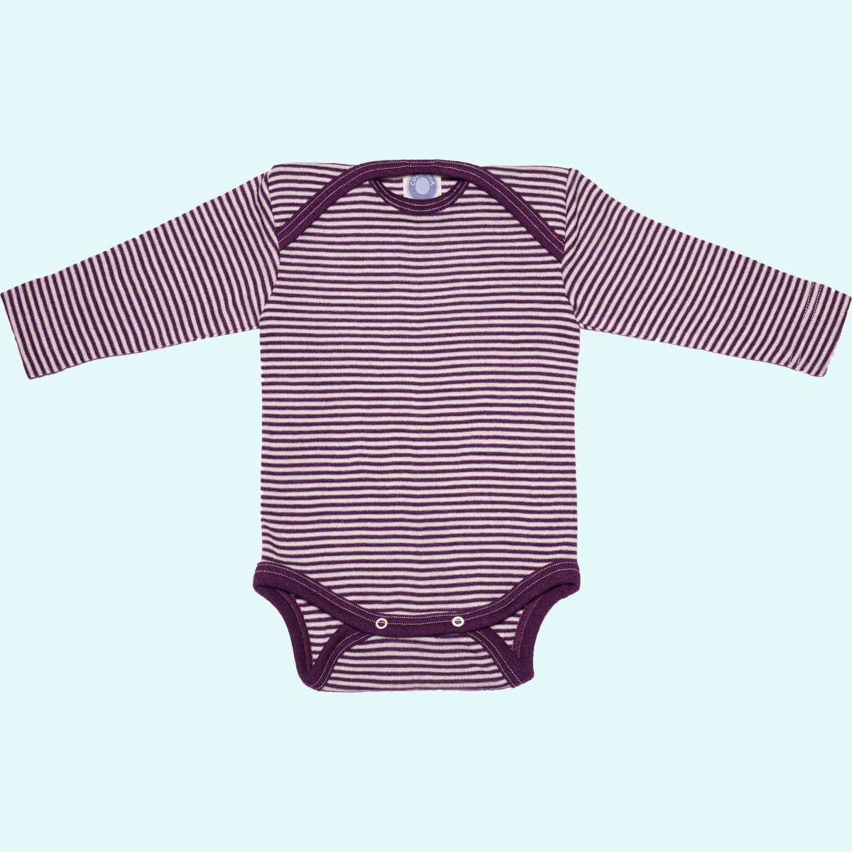 Cosilana Winter Baby Body Merino-Wolle/Seide Baby Body langarm geringelt von Cosilana aus BIO merino Schurwolle/Seide - ideal im Winter & bei empfindlicher Haut GOTS