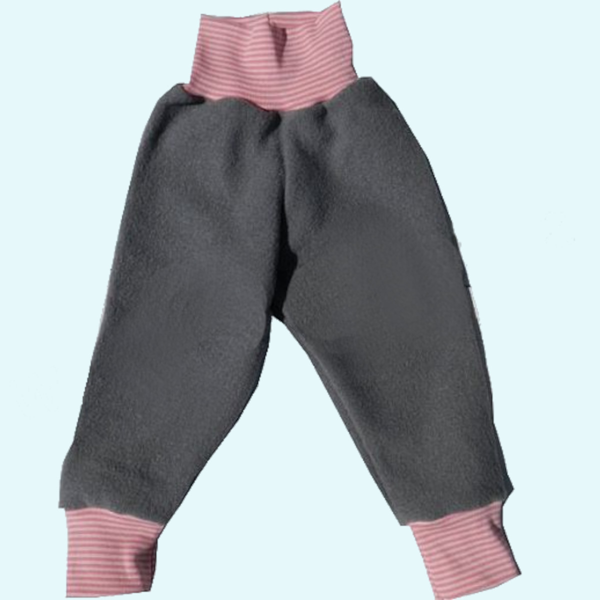 Warme Wollkids Mädchen Winter Pumphose aus 100% Wollwalk in grau/rosa Warme Wollkids Baby & Kinder Wollwalk Pumphose aus 100% Wolle für Mädchen im Winter - Farbe grau/rosa