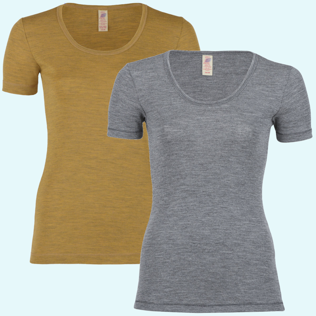 Merino T-Shirt für Damen Damen Shirt kurzarm Schurwolle farbig IVN BEST