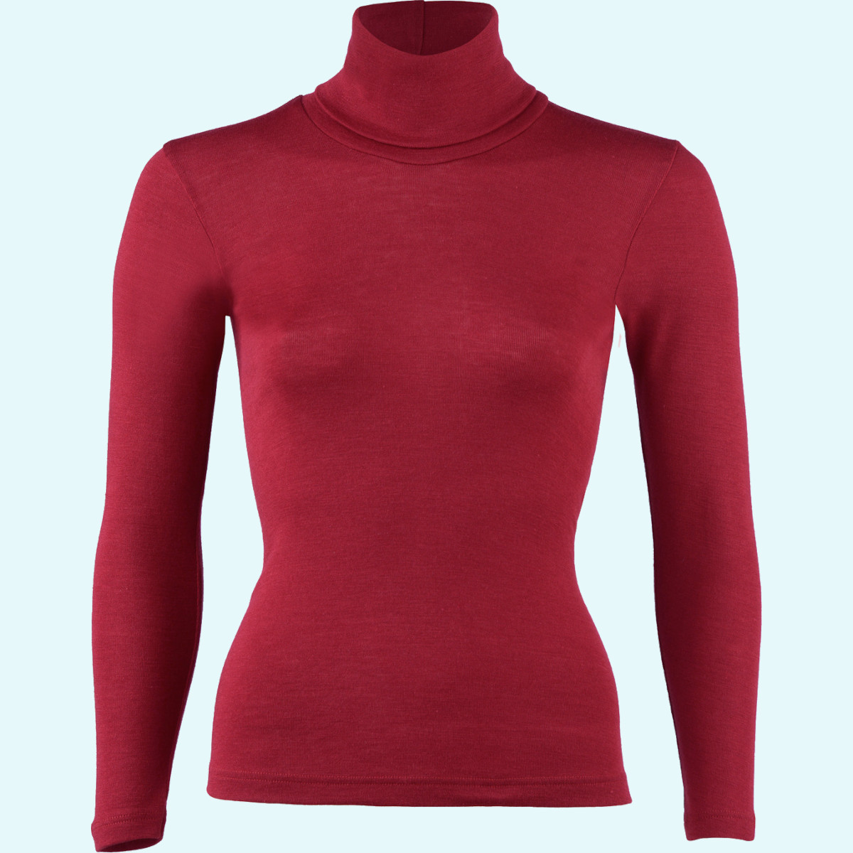 Wolle Seide Rollkragenshirt Damen Rollkragen Pullover Wolle Seide GOTS