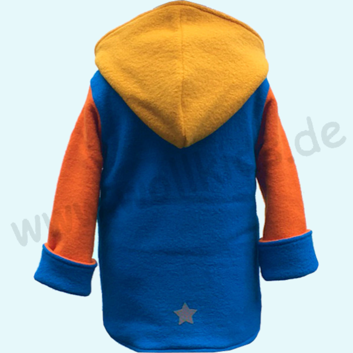 Kinder Walkjacke doubleface aus 100% Schurwolle - Wollkids bunt Doubleface Walkjacke für Kinder aus 100% Schurwolle von Wollkids - Farbe bunt