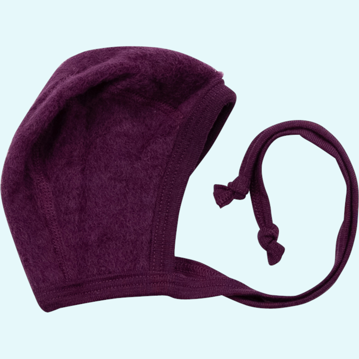 Weiches Lilano Baby Häubchen merino Schurwoll-Frottee-Plüsch Fluaschiges Lilano Baby Wollfrottee Häubchen - Erstlingsmütze aus BIO merino Schurwoll-Frottee-Plüsch - ideal im Winter GOTS