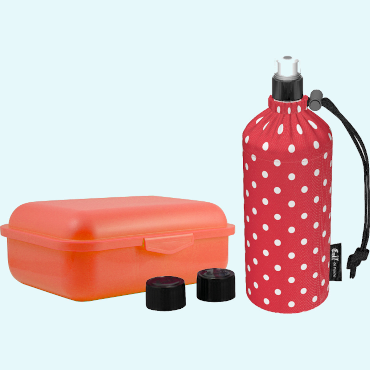 Emil Kinder Schulstart Starter-Set mit Brotdose + Trinklasche Emil - Kindergarten & Schulstart Starter-Set für Kinder - Brotdose, Trinkflasche mit Trinkcap & Ersatzverschlüsse