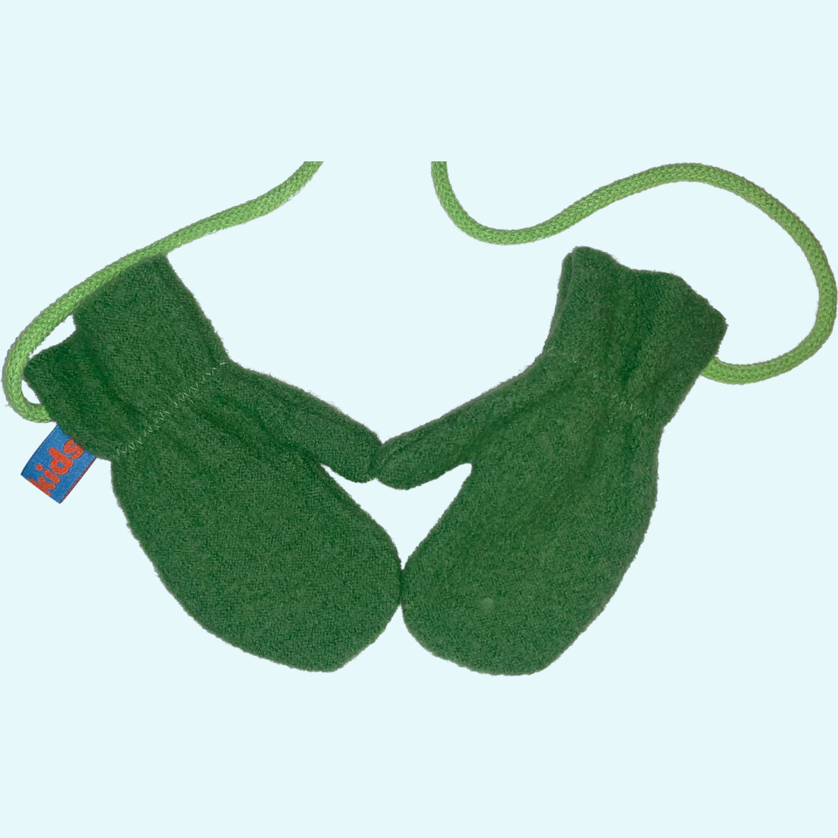 Warme Wollkids Baby & Kinder Winter Fäustlinge aus 100% Wollwalk Warme Wollkids Baby & Kinder Walk Handschuhe Fäustlinge aus 100% Wollwalk für den Winter mit Band