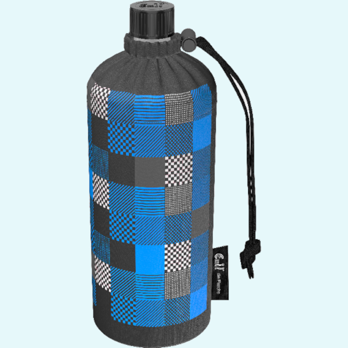 Große 0,75l Emil Glas-Trinkflasche mit Blume des Lebens Große 0,75 Liter Emil die Flasche Glasflasche für Kinder & Erwachsene mit Blume des Lebens & Isolierbehälter - Die gesunde Trinkflasche