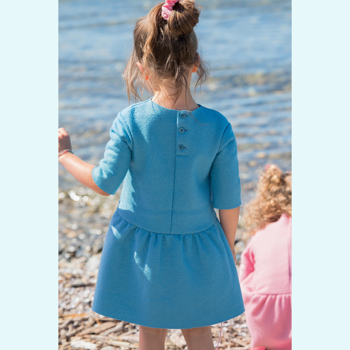 SALE - süßes disana Baby & Kinder Walk-Kleid merino Schurwolle SALE - Süßes disana Baby & Kinder Woll-Walk-Kleid langarm für Mädchen aus kbT merino Schurwolle - GOTS