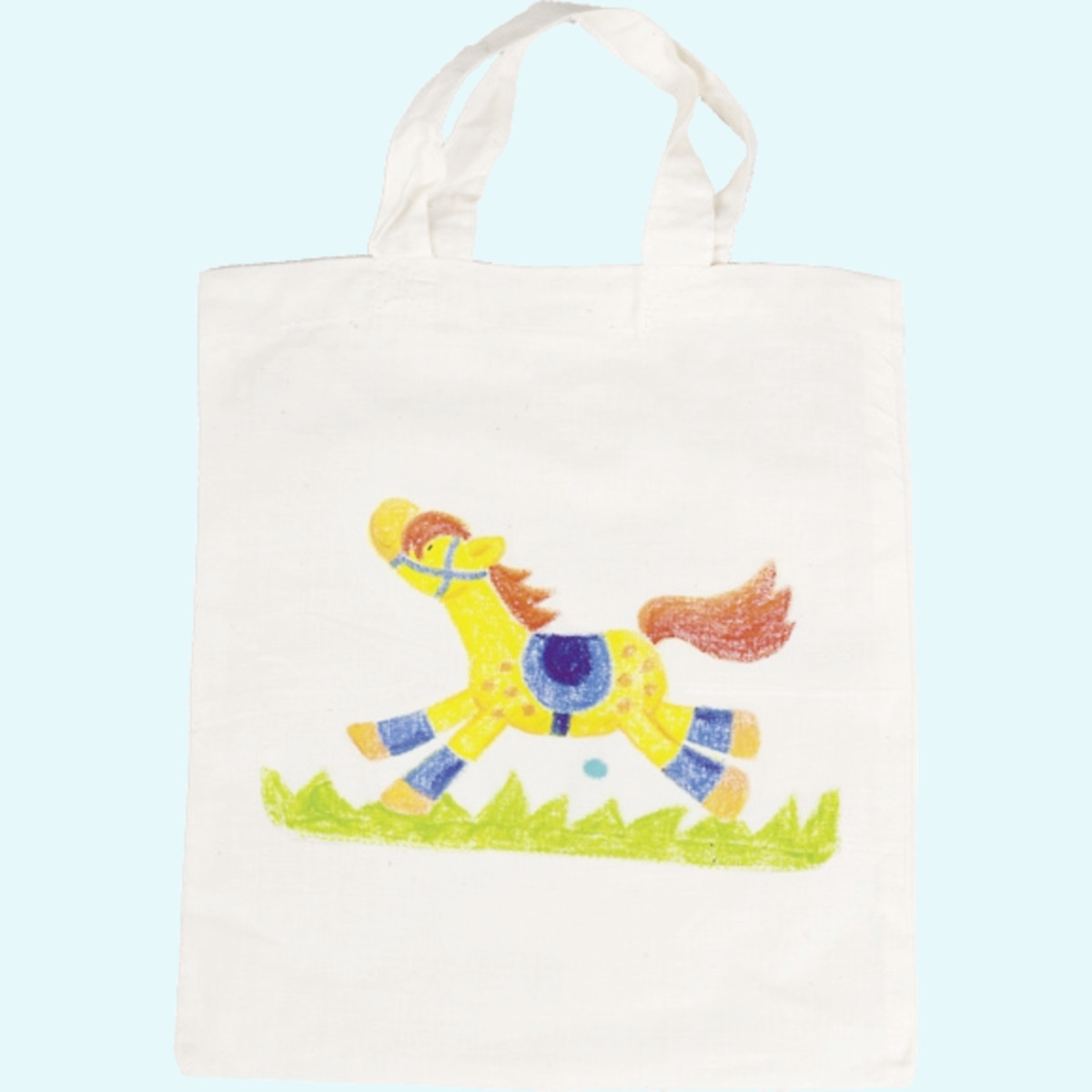 Kleine Einkaufstasche zum Bemalen für Kinder von Goki - mit Stoffmalstifte Kleine Einkaufstasche zum Bemalen für Kinder von Goki - mit Stoffmalstifte