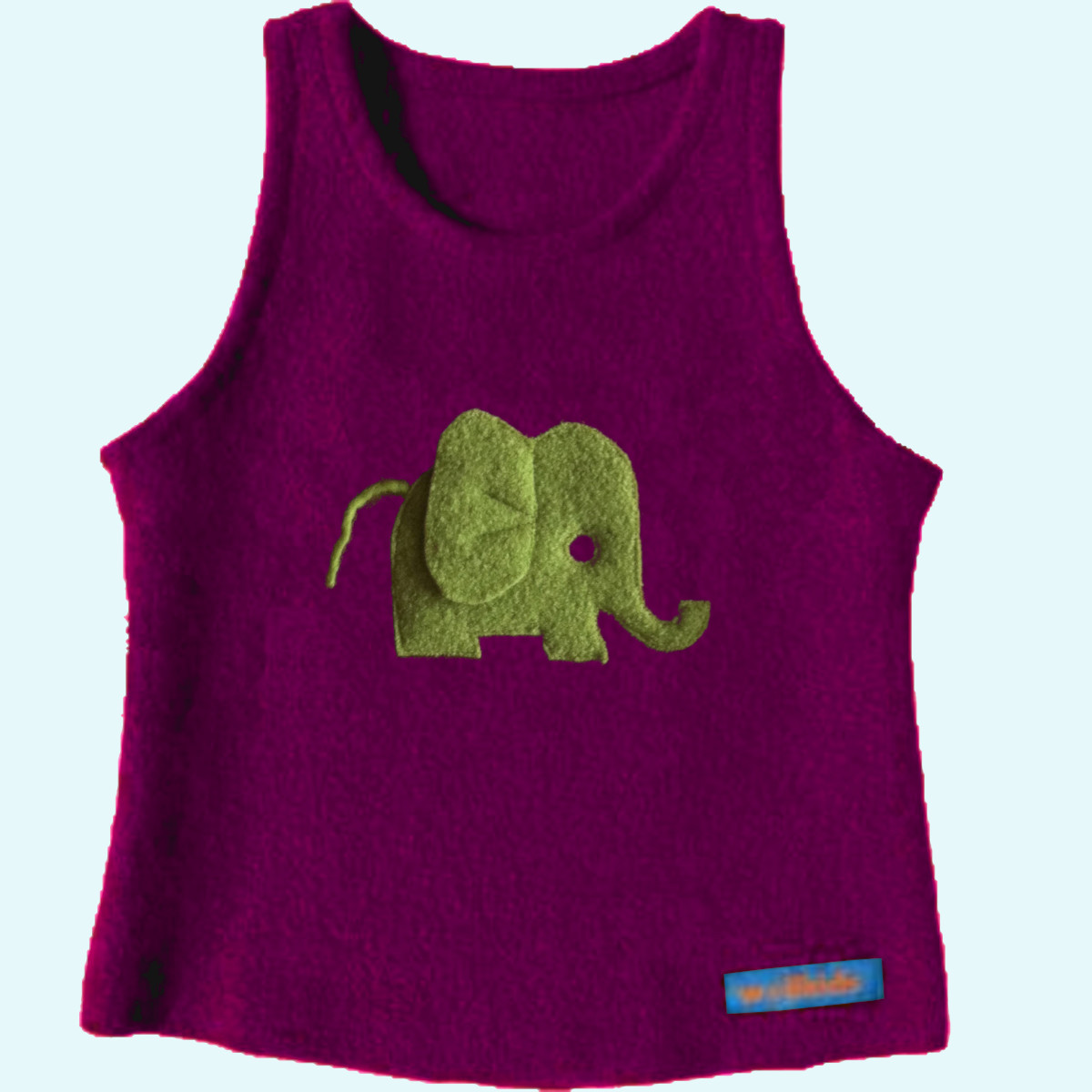 Warme Wollkids Kinder Winter Walk Pullunder beere mit Motiv Elefant Wollkids Baby & Kinder Winter Walk Pullunder Weste ohne Reißverschluss beere mit Motiv Elefant