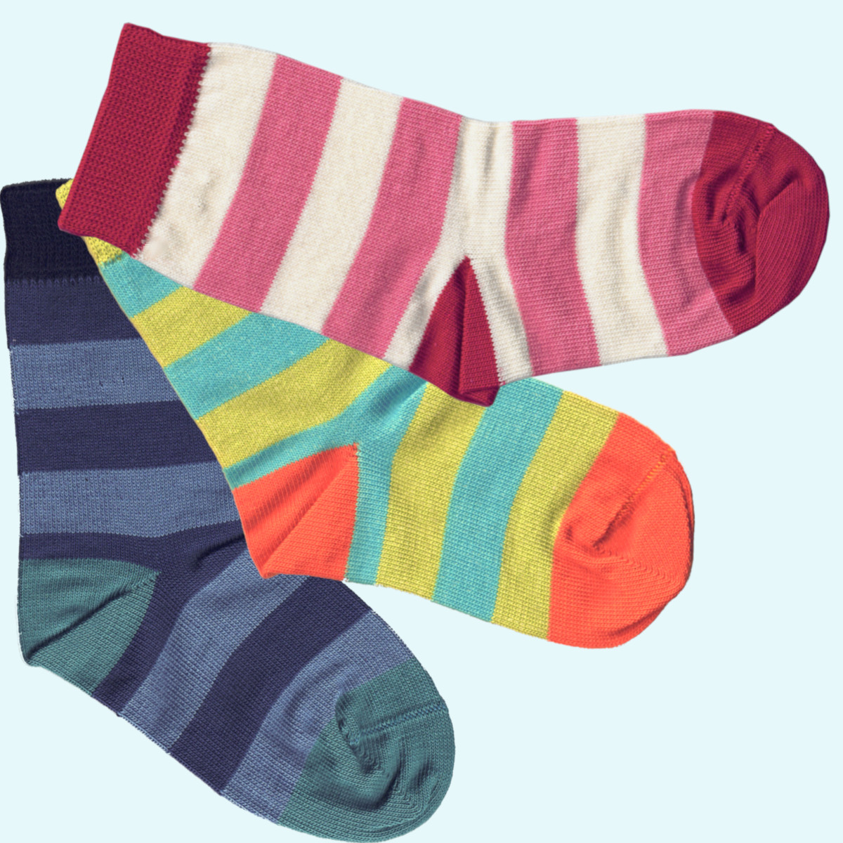 Bunte Socken 🧦 im Block-Ringel Design aus feiner BIO Baumwolle
