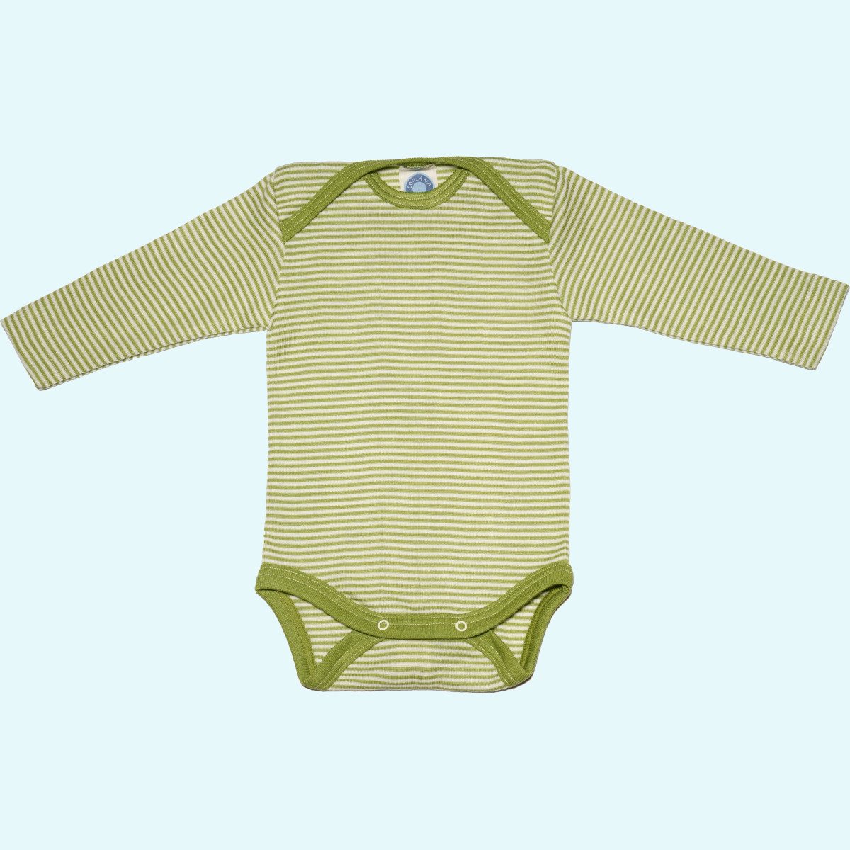 Cosilana Winter Baby Body Merino-Wolle/Seide Baby Body langarm geringelt von Cosilana aus BIO merino Schurwolle/Seide - ideal im Winter & bei empfindlicher Haut GOTS