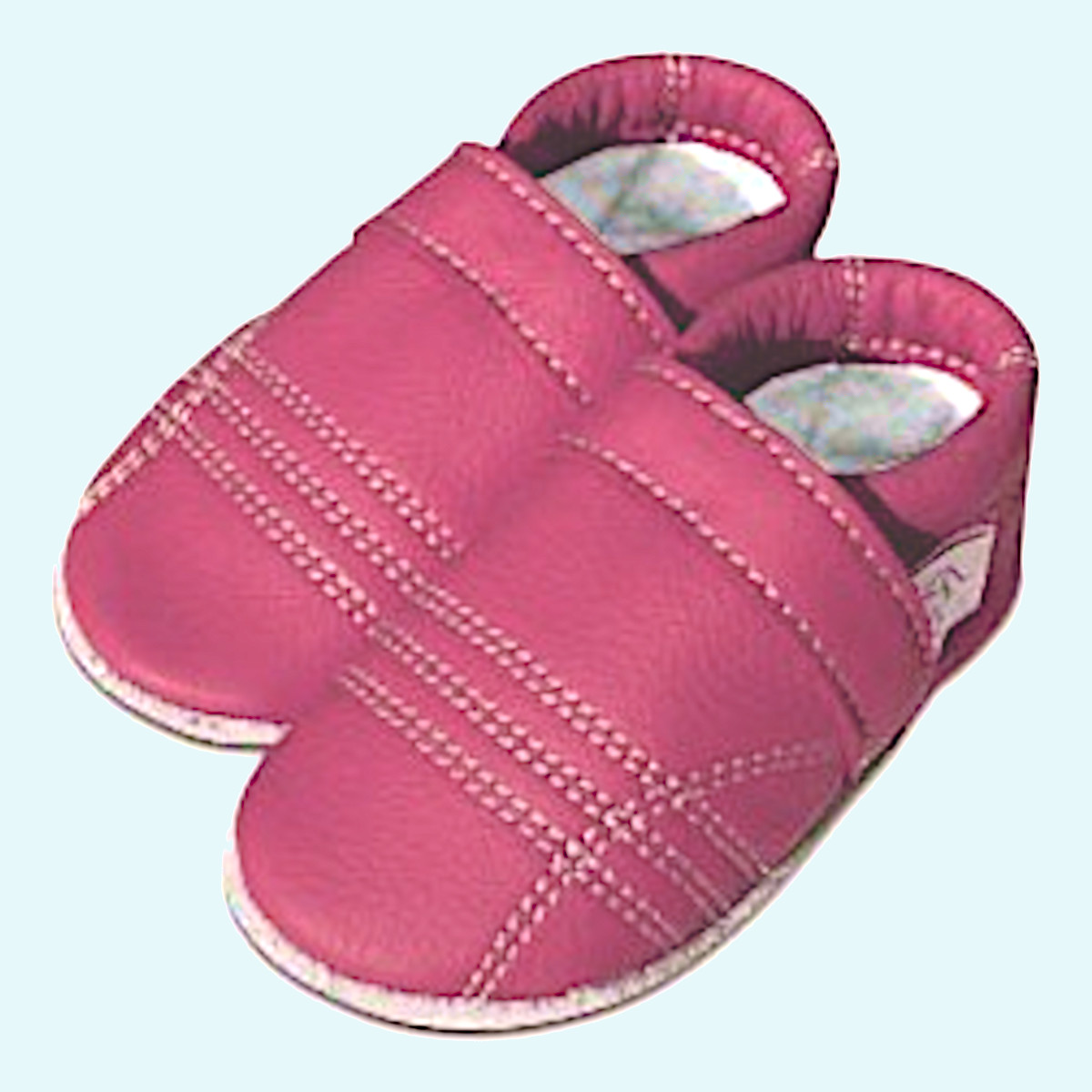 Süße Kinder Hausschuhe - Krabbelpuschen - Bio-Leder mit Schurwollfutter