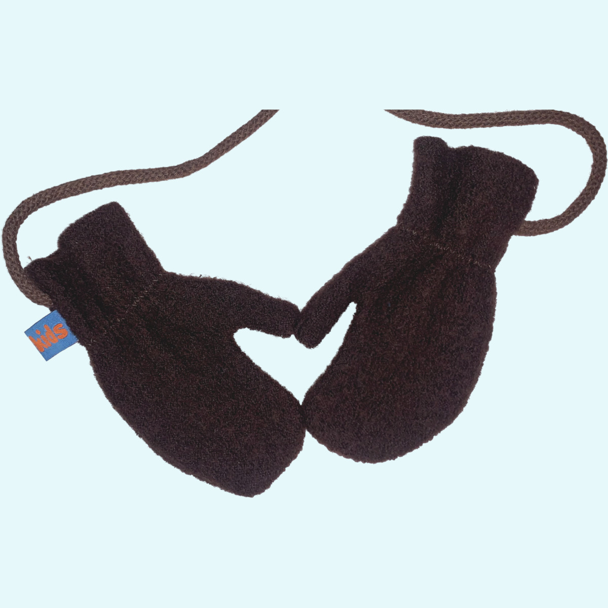Warme Wollkids Baby & Kinder Winter Fäustlinge aus 100% Wollwalk Warme Wollkids Baby & Kinder Walk Handschuhe Fäustlinge aus 100% Wollwalk für den Winter mit Band