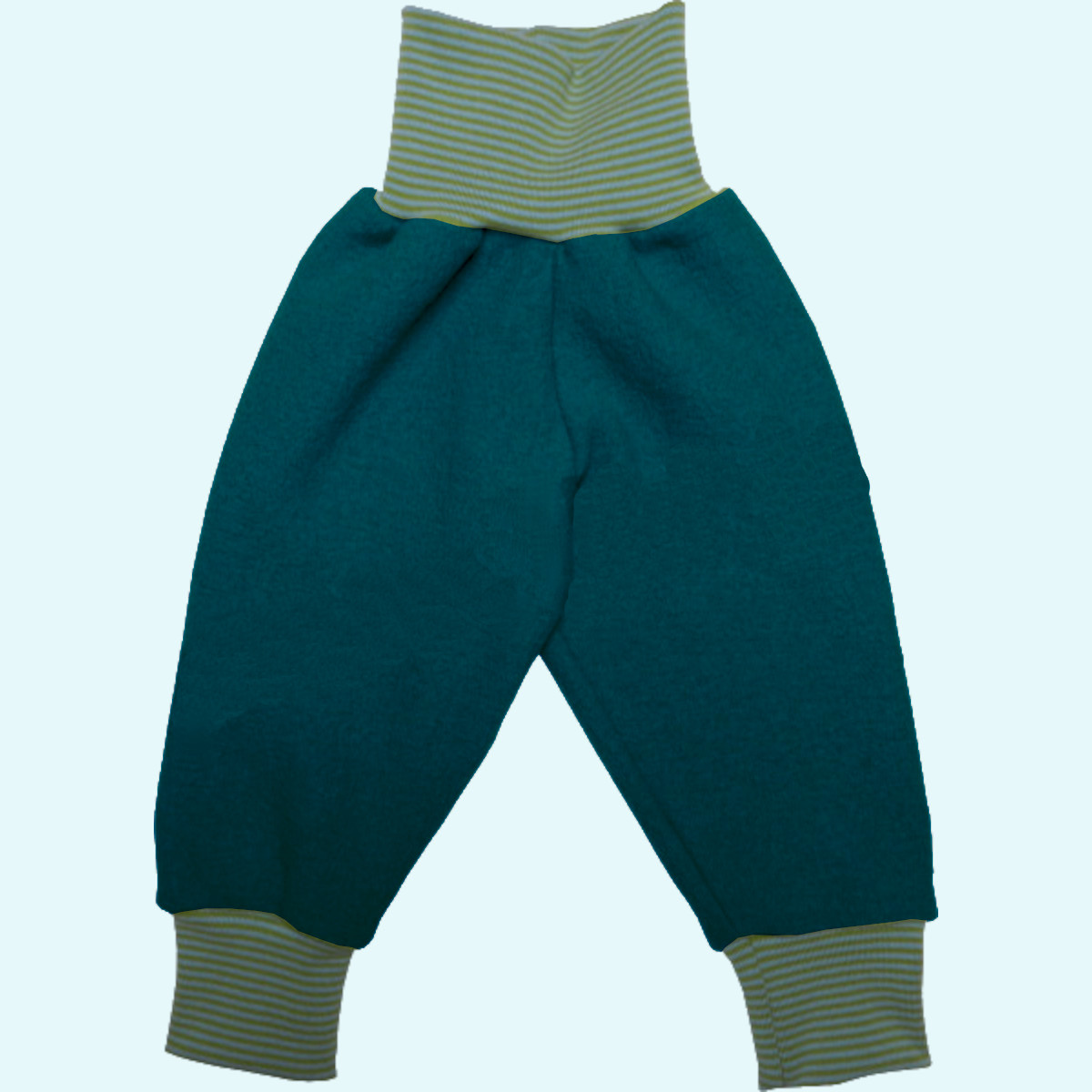 Warme Wollkids Kinder Walkhose mitwachsend mit Nabelbund grün Warme Wollkids Baby & Kinder Walkhose mitwachsend mit Nabelbund aus 100% Wollwalk für den Winter in grün