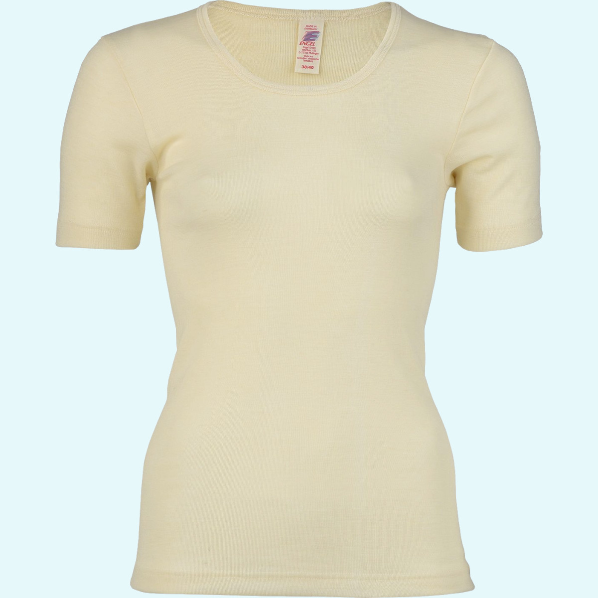 100% Merino Shirt für Damen zum Wandern Damen Shirt kurzarm Schurwolle natur GOTS