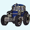 Fahrzeuge: Traktor blau klein