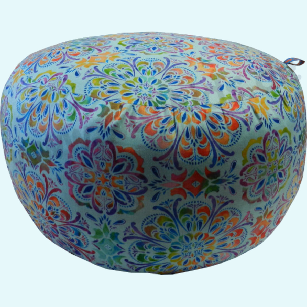 Wollkids Sitzkissen-Pouf rund 40cm in grün Mandala - Baumwolle & Wollwalk Wollkids Kinder & Erwachsenen Sitzkissen-Fußkissen-Pouf rund 40cm in grün-Mandala aus Bio Baumwolle & Wollwalk