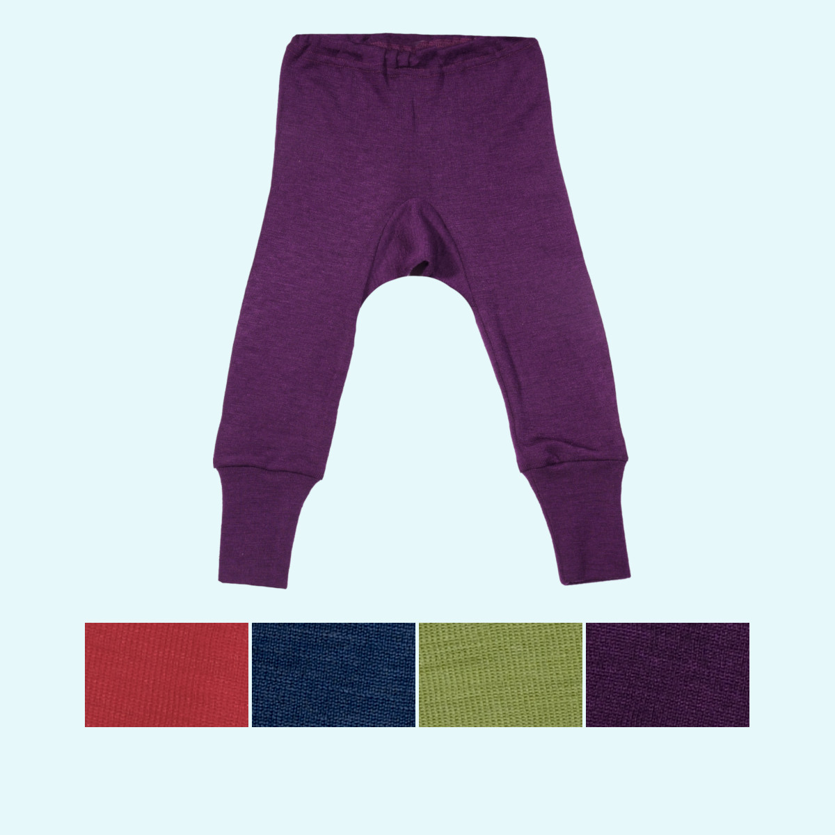 Baby Hose Wolle Seide farbig uni GOTS