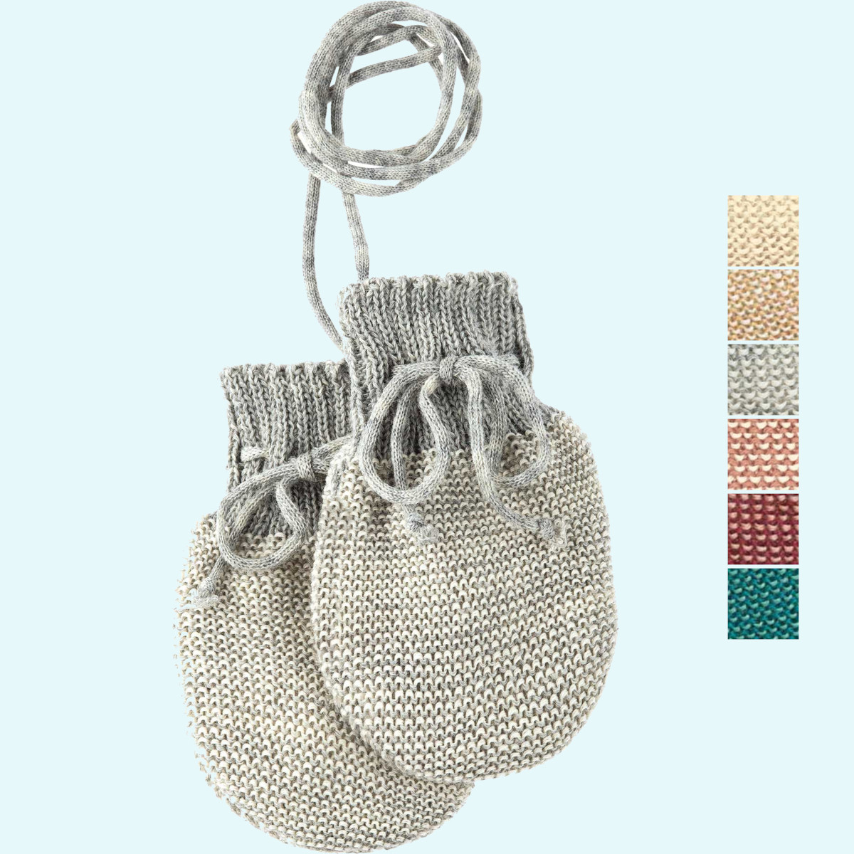Warme disana Baby Winter Strick-Fäustlinge aus Merino-Wolle Kuschelwarme disana Baby Winter Strick-Handschuhe/Fäustlinge aus kbT merino Schurwolle GOTS