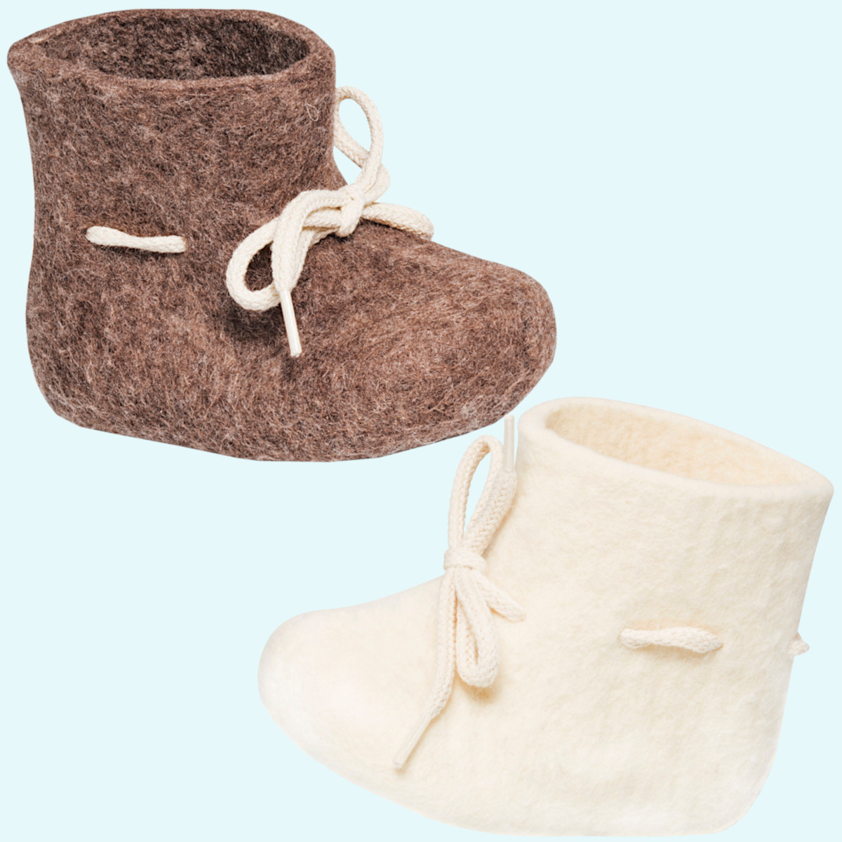 Die kuschelweichsten Baby Schuhe aller Zeiten Süße Baby Schuhe New Born aus Schurwollfilz