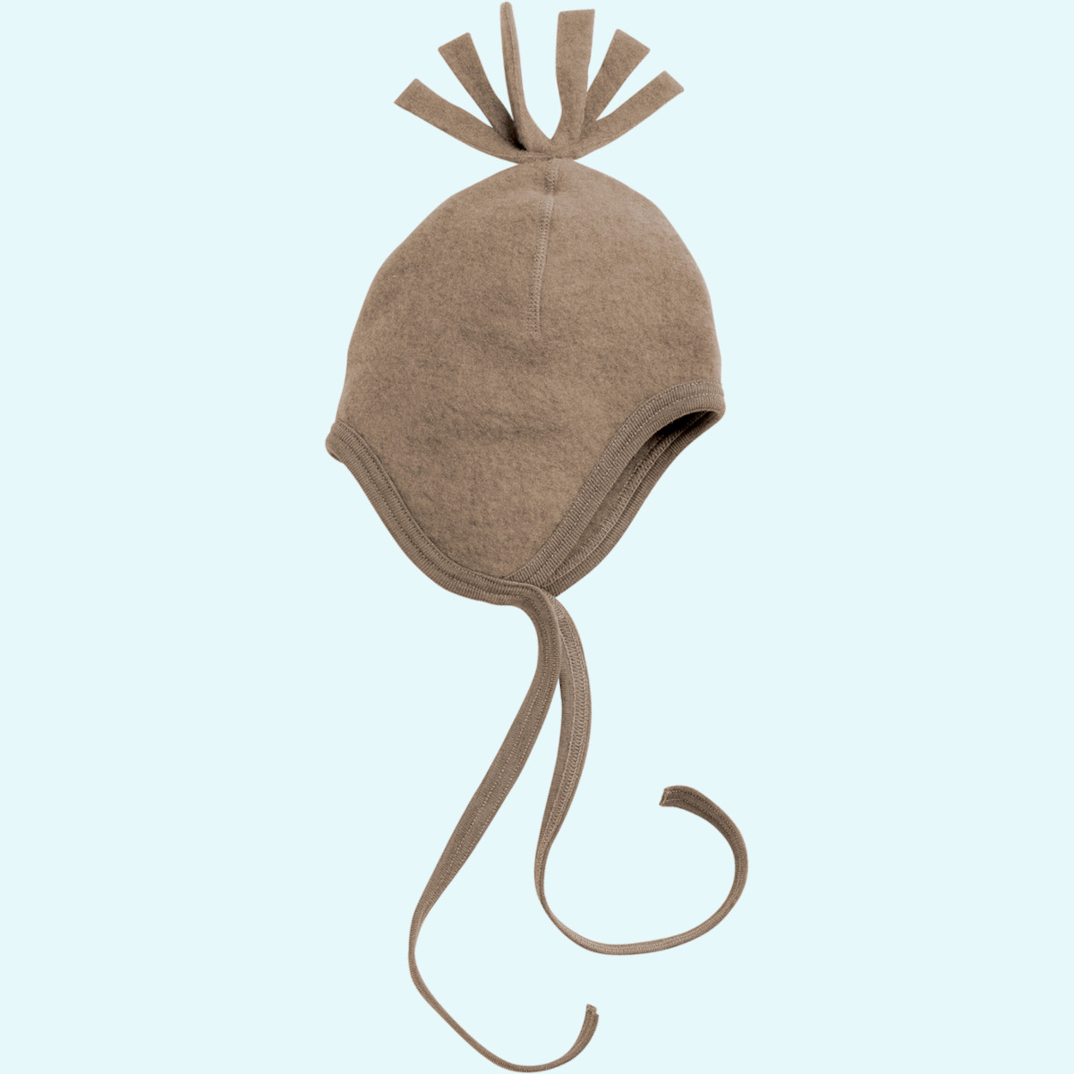 Wollfleece Mütze für Babys Baby Häubchen Wollfleece farbig uni IVN BEST