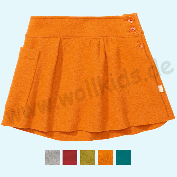 Süßer disana Winter Walk-Rock für Mädchen aus Merinowolle Warm & kuschelig - disana Kinder Wollwalk-Rock für Mädchen aus BIO merino Schurwolle mit Knöpfen für den Winter GOTS