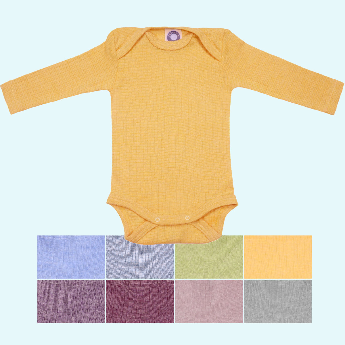 Baby Body langarm aus Wolle-Seide-Baumwolle - Cosilana Baby Body langarm aus Wolle-Seide-Baumwolle von Cosilana