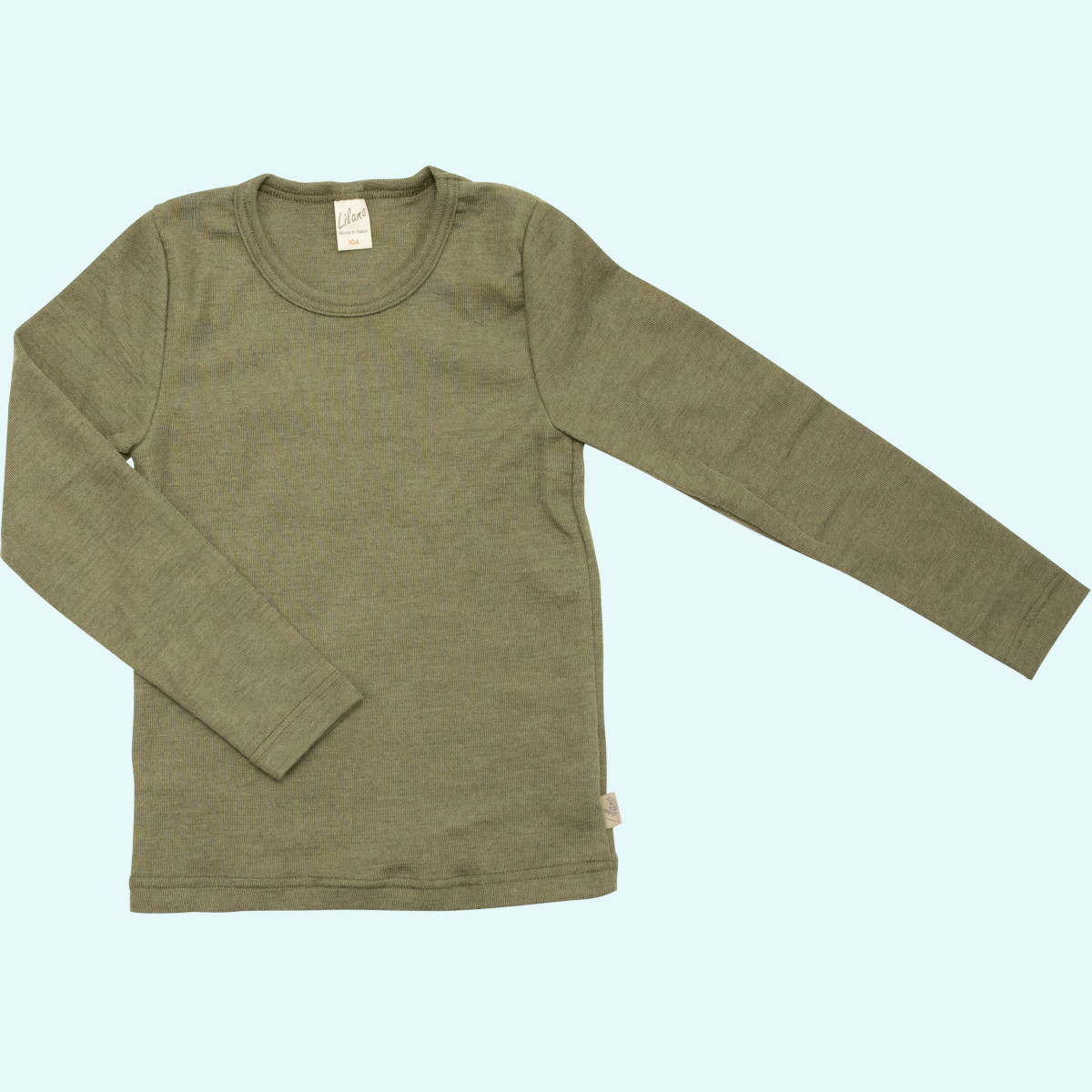 Kinder Shirt langarm aus Wolle & Seide von Lilano - Pullover