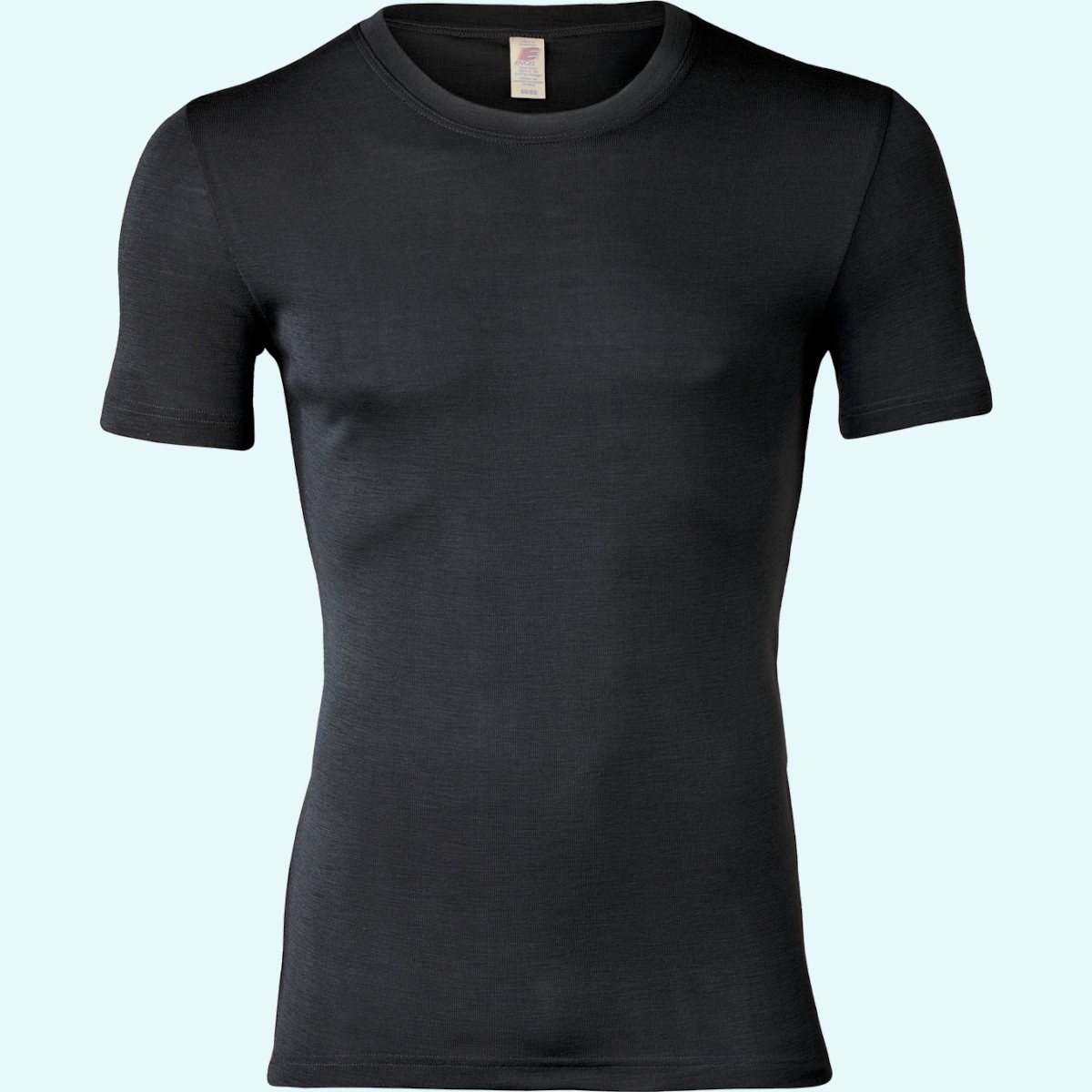 Engel t-shirt für Herren Herren Shirt kurzarm Wolle Seide farbig uni GOTS